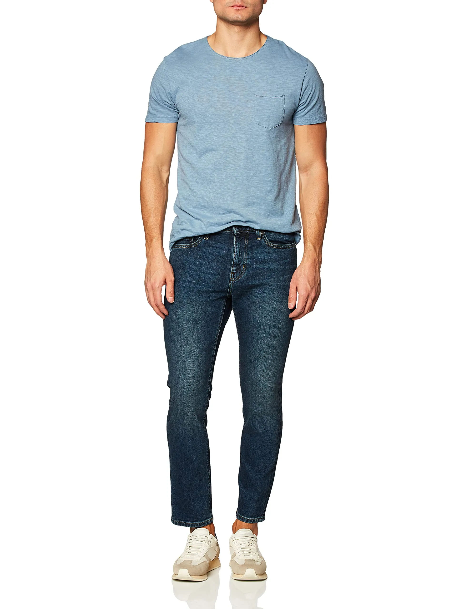 Amazon Essentials Slim Fit Jeans, Delavé Scuro, 31W / 34L - immagine 6