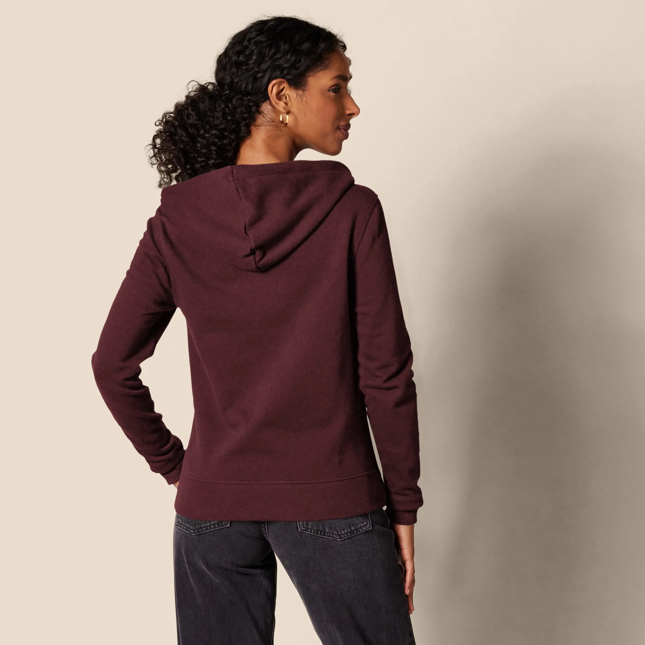 Amazon Essentials Full-zip Hoodie, Burgundy, Large - immagine 2