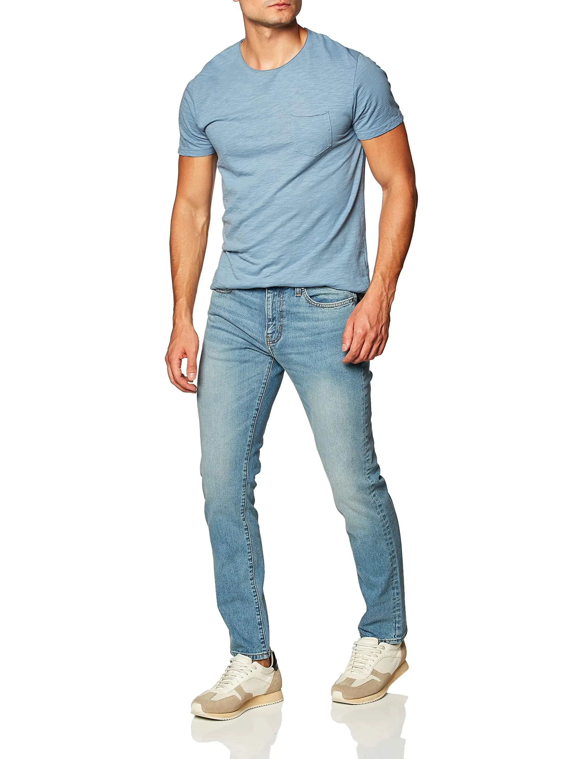 Amazon Essentials Slim Fit Jeans, Delavé Chiaro, 33W / 30L - immagine 5