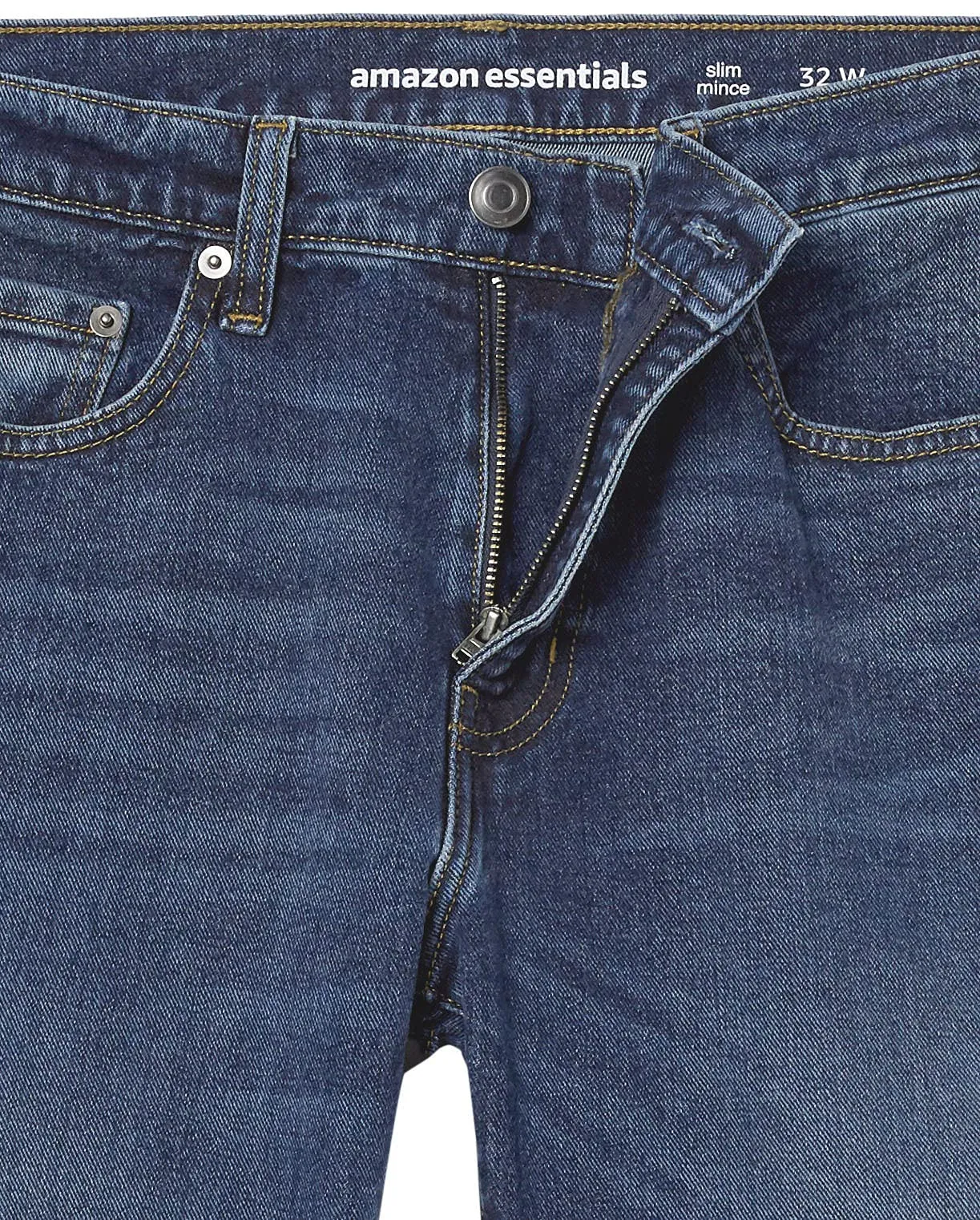 Amazon Essentials Slim Fit Jeans, Delavé Medio, 42W / 34L - immagine 6