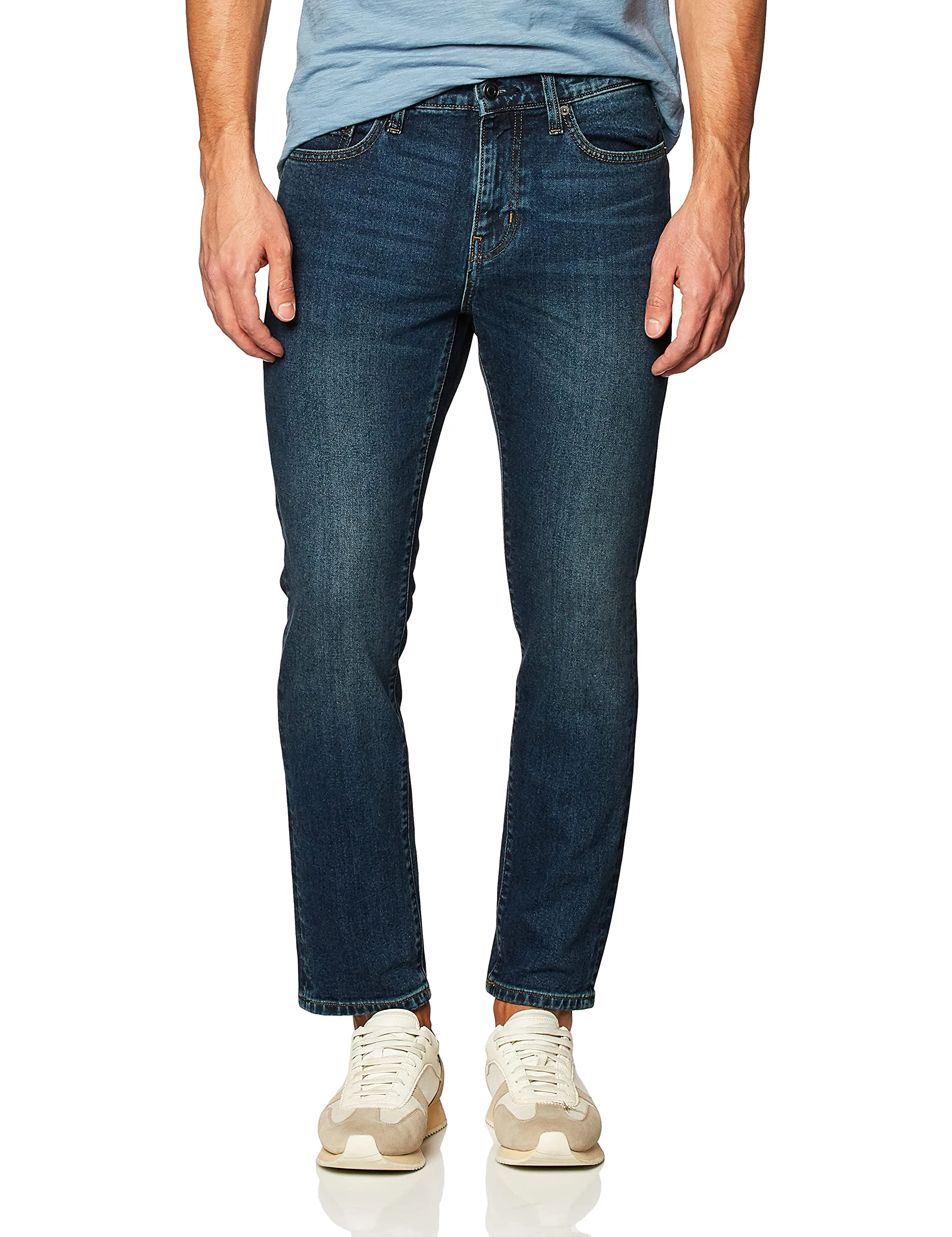 Amazon Essentials Slim Fit Jeans, Delavé Scuro, 28W / 28L - immagine 1