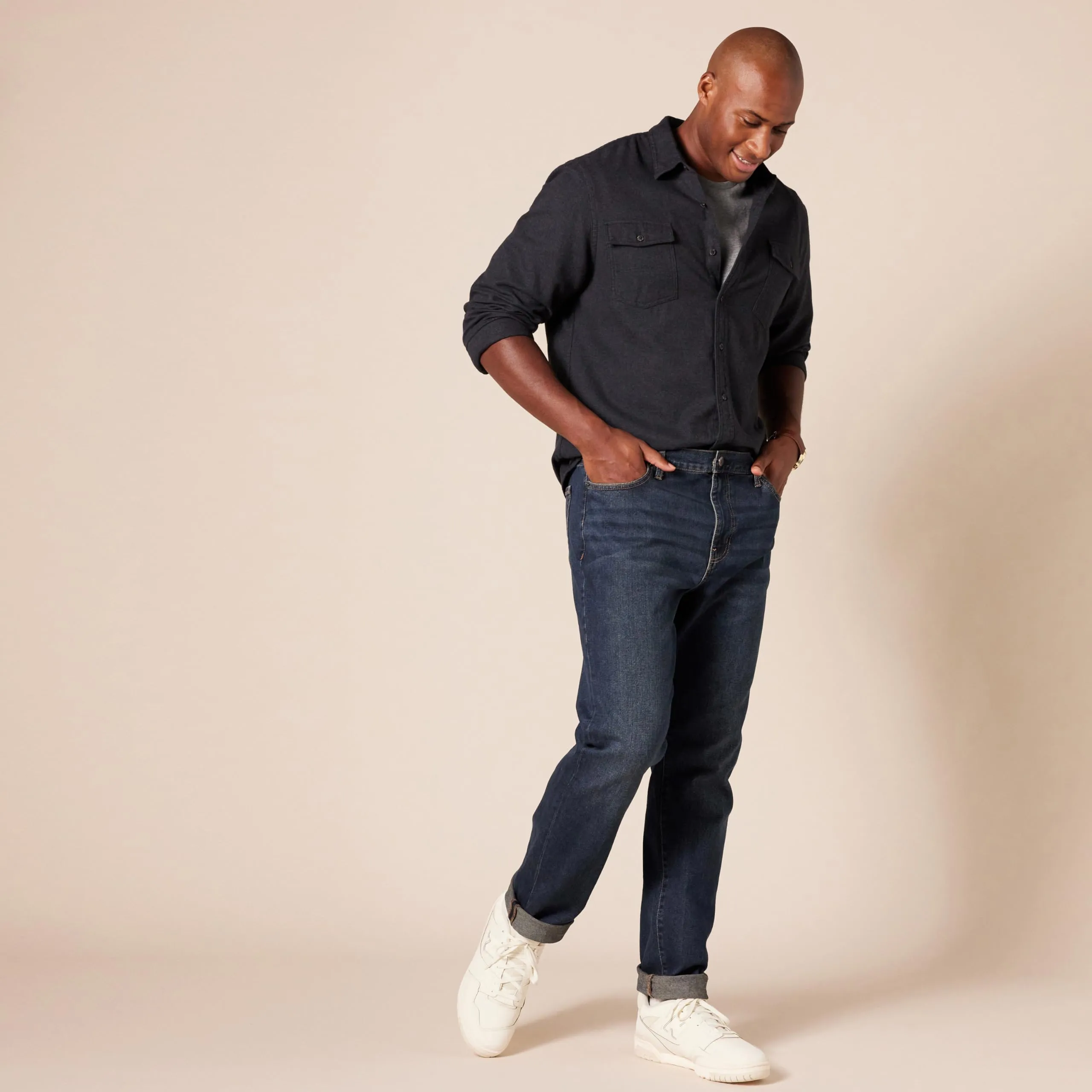 Amazon Essentials Slim Fit Jeans, Delavé Scuro, 33W / 34L - immagine 8