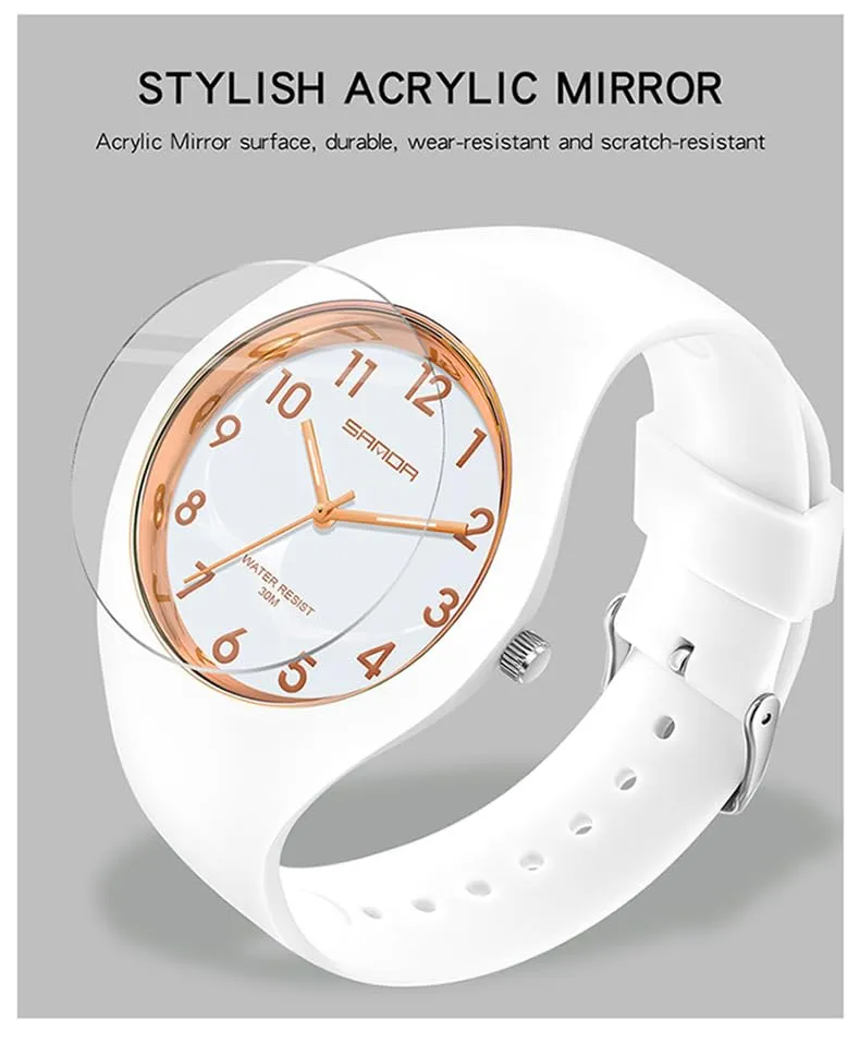 Forrader Orologio Sportivo da Donna in Silicone, Analogico al Quarzo, Impermeabile, Blu - immagine 7