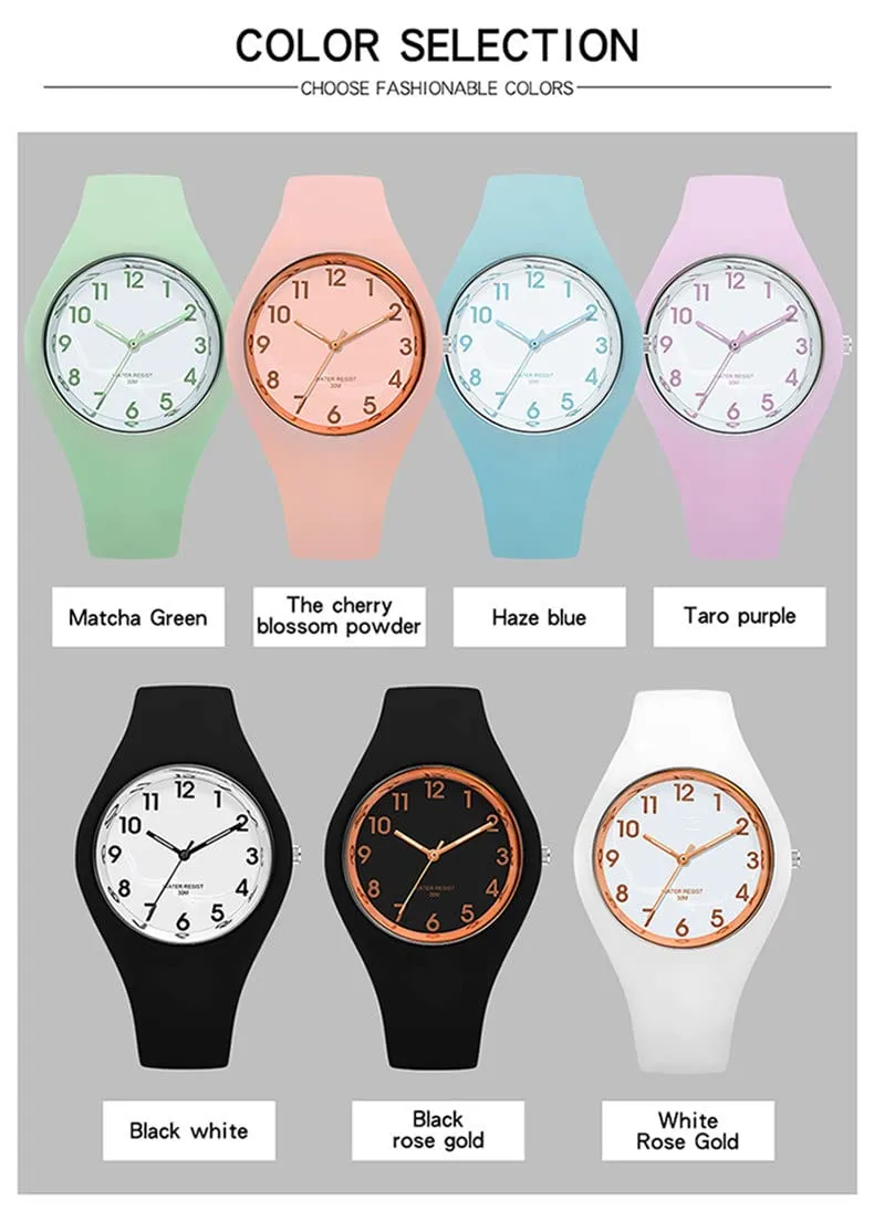 Forrader Orologio Sportivo da Donna in Silicone, Analogico, Impermeabile, Viola - immagine 5
