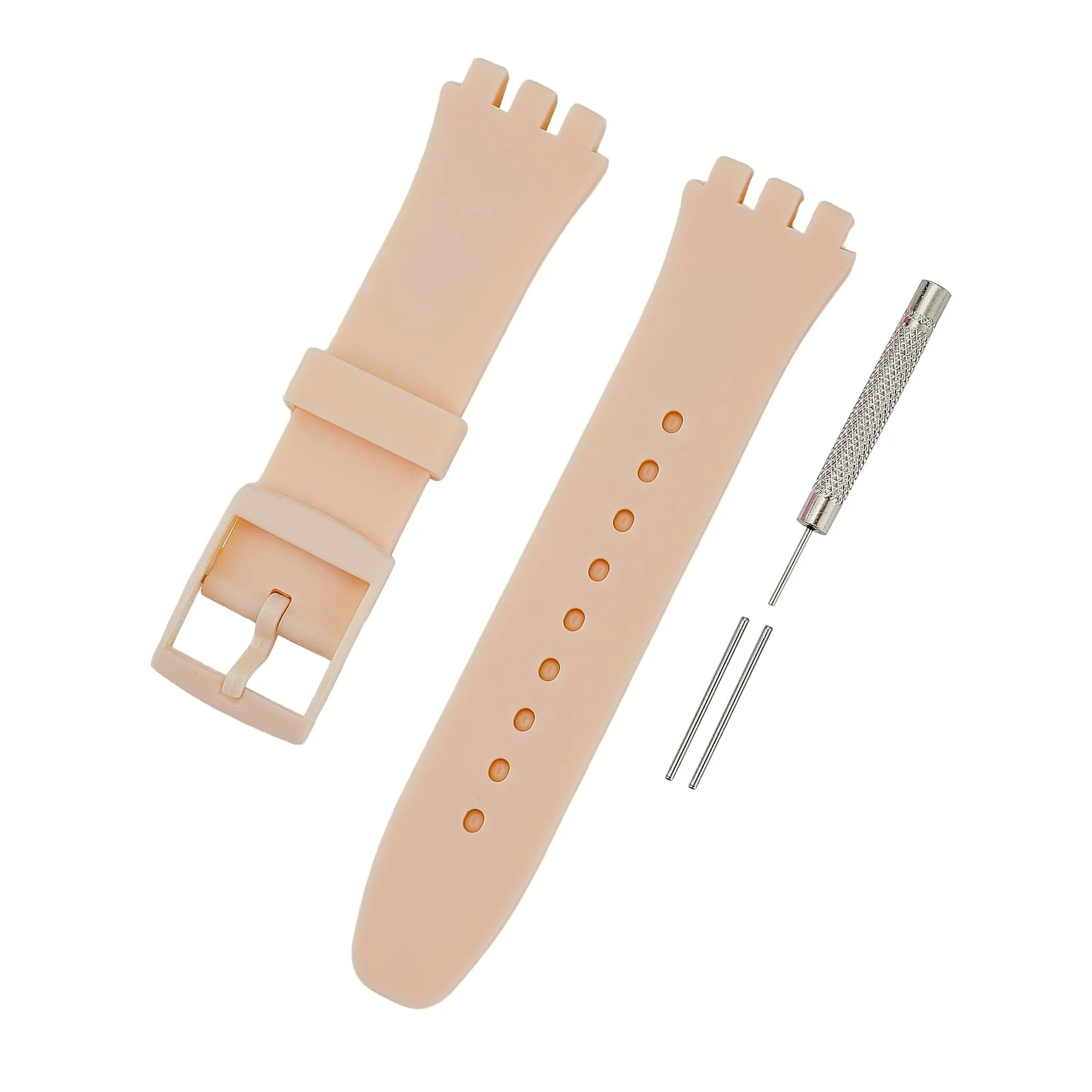 Rihahisy Cinturino di Ricambio in Silicone per Orologio, 19mm, Avorio - immagine 6