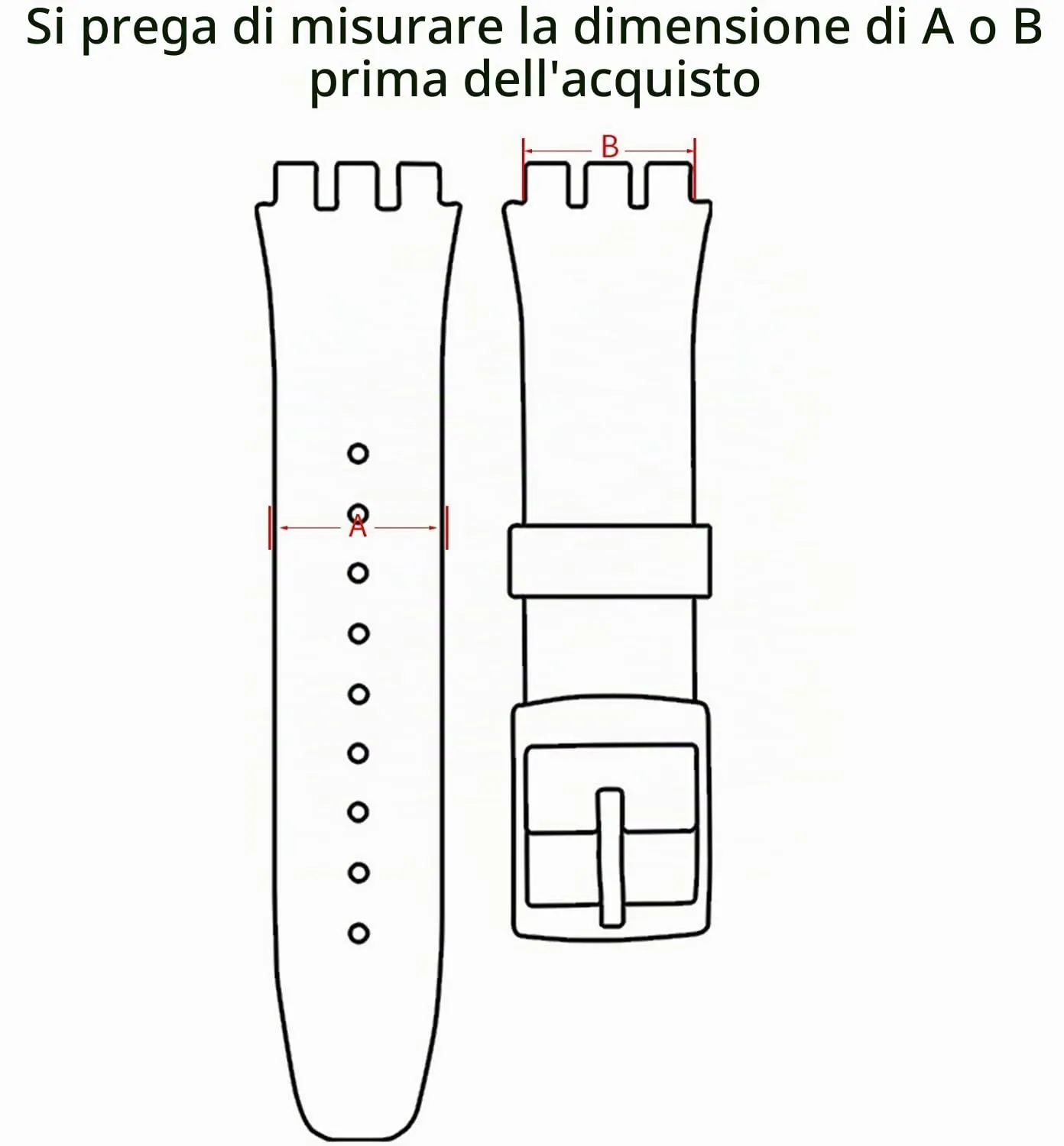 Rihahisy Cinturino di Ricambio in Silicone per Swatch, 17 mm, Ambra - immagine 5