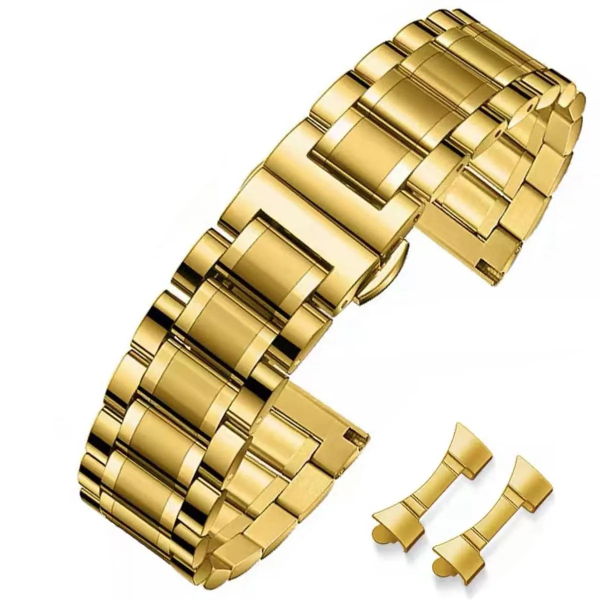 HEYOZURY Cinturino per Orologio in Acciaio Inossidabile 18mm Oro - immagine 1