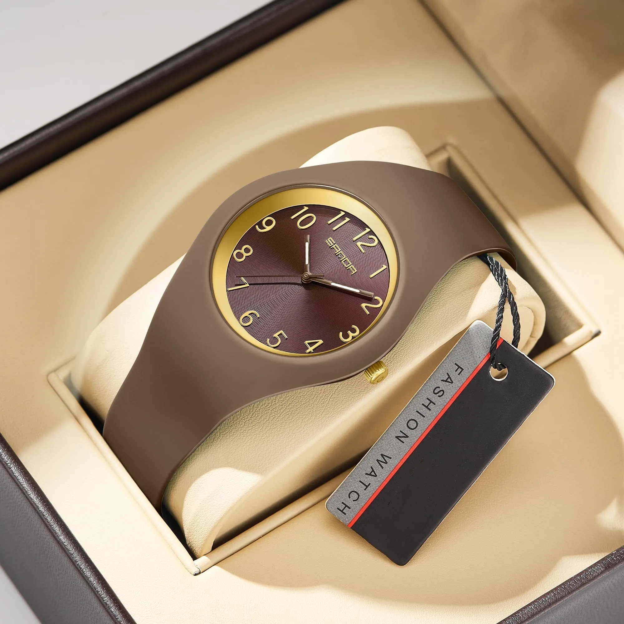 Forrader Orologio da Donna Impermeabile Sportivo con cinturino in silicone (Caffè) - immagine 6
