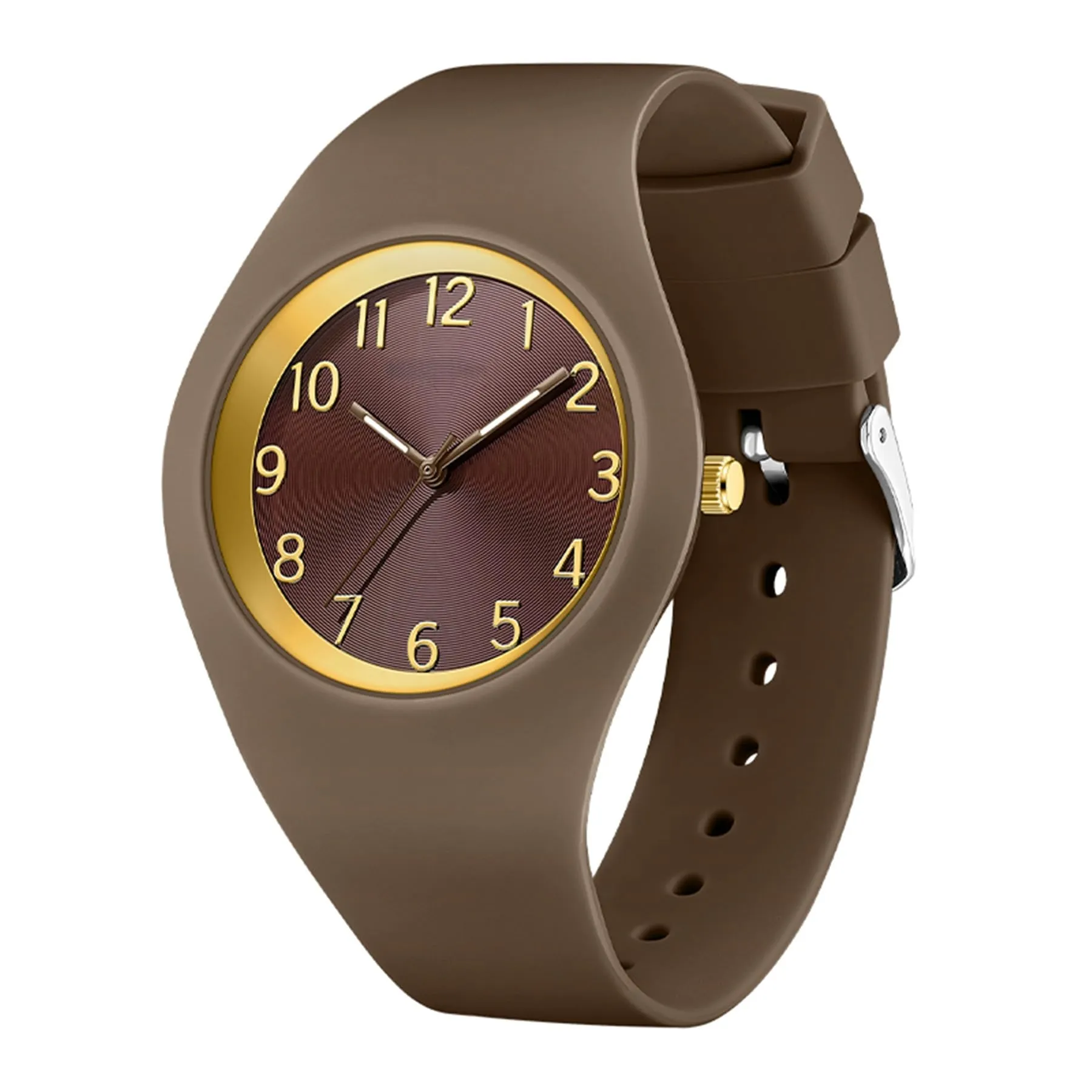 Forrader Orologio da Donna Impermeabile Sportivo con cinturino in silicone (Caffè) - immagine 9
