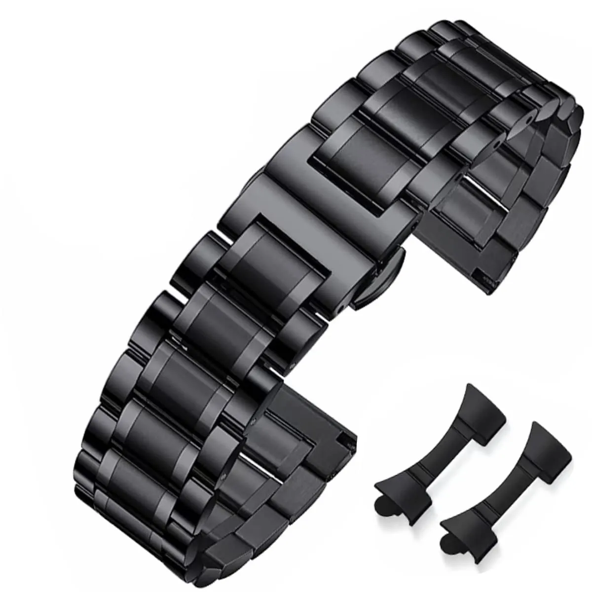HEYOZURY Cinturini per Orologio in Acciaio Inossidabile 17mm Nero - immagine 1