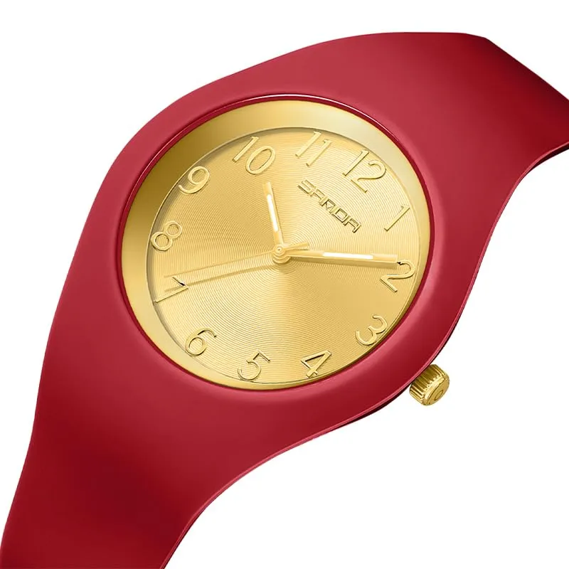 Forrader Orologio da donna impermeabile sportivo con cinturino in silicone (rosa) - immagine 2