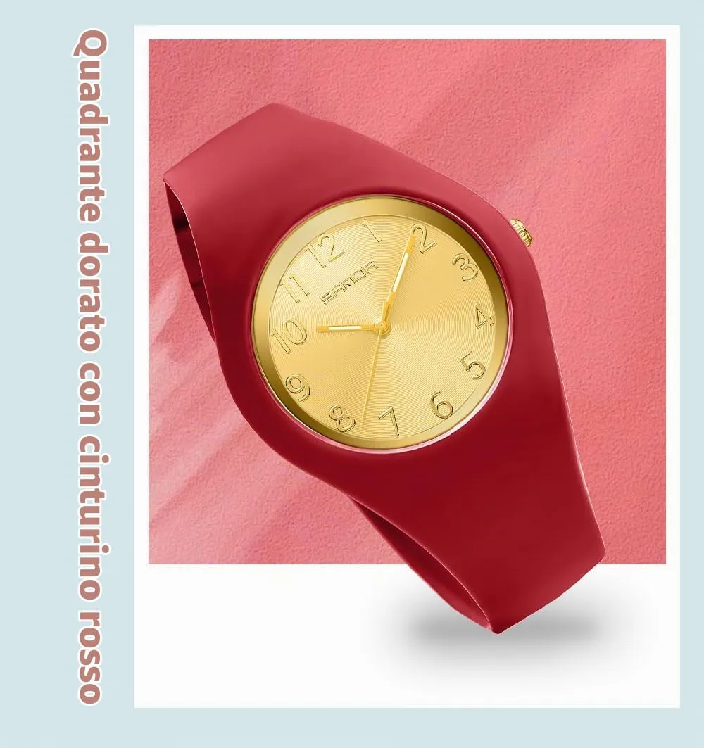 Forrader Orologio da donna impermeabile sportivo con cinturino in silicone (rosa) - immagine 4