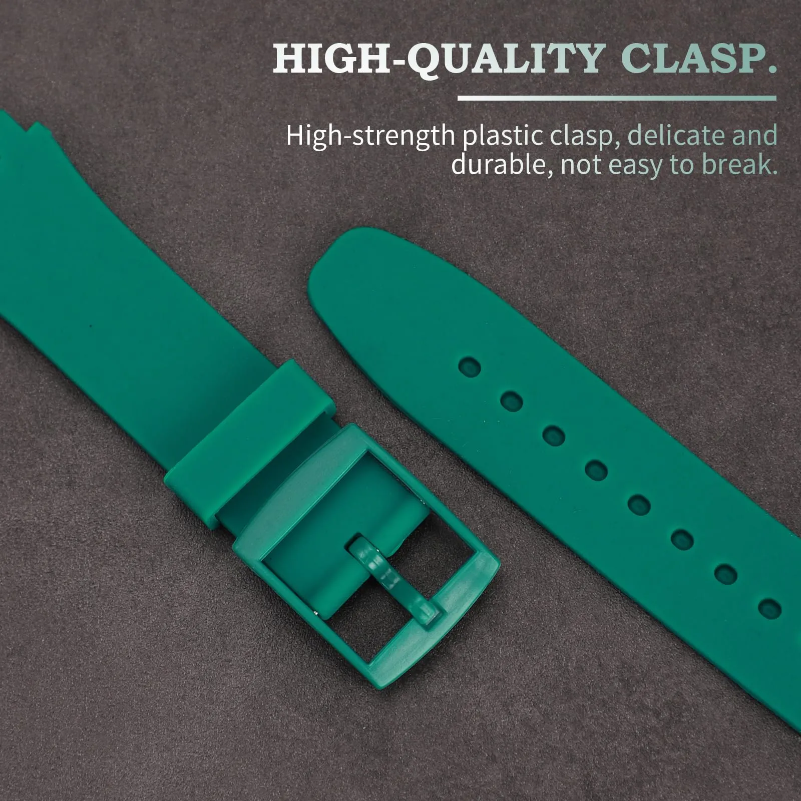 Rihahisy Cinturino in gomma siliconica per Swatch, 17mm - immagine 3