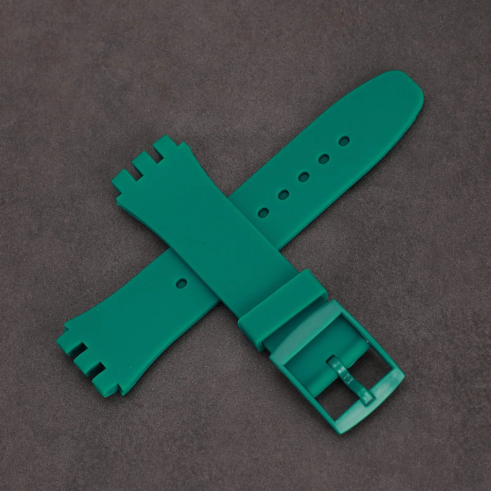 Rihahisy Cinturino in gomma siliconica per Swatch, 17mm - immagine 5