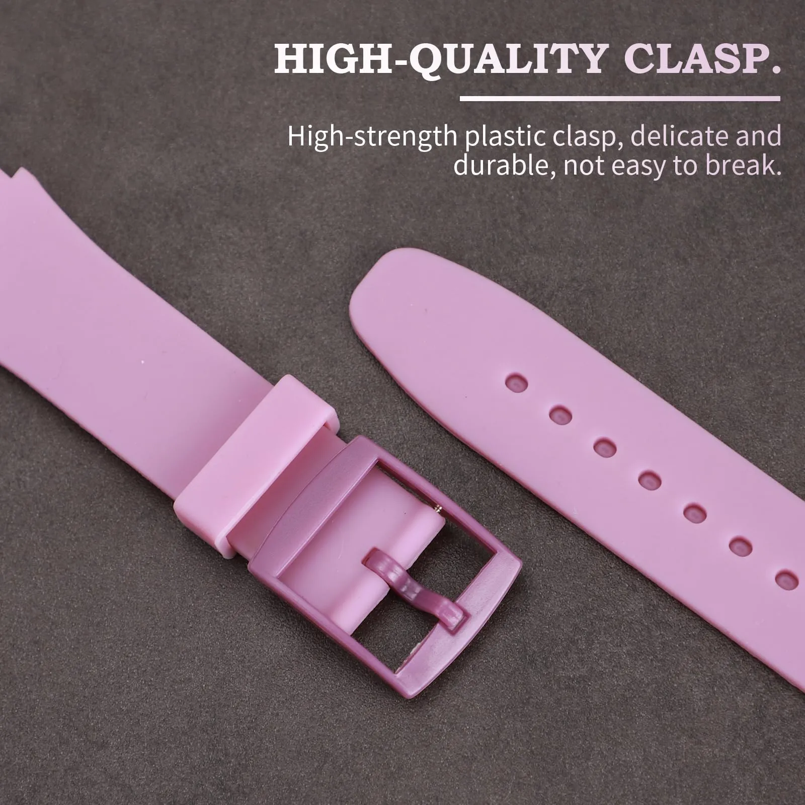 Rihahisy Cinturino in Silicone per Swatch, 20mm, Lilla - immagine 3