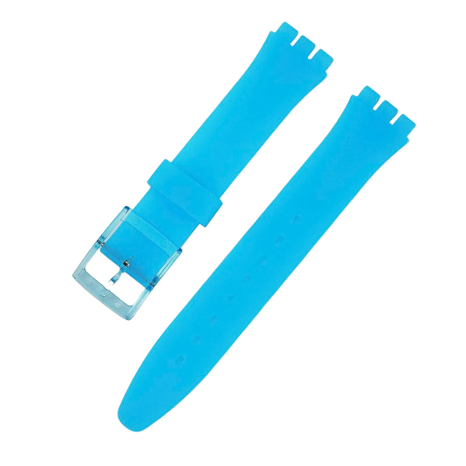 Rihahisy Cinturino in gomma siliconica per Swatch, 17mm - immagine 6