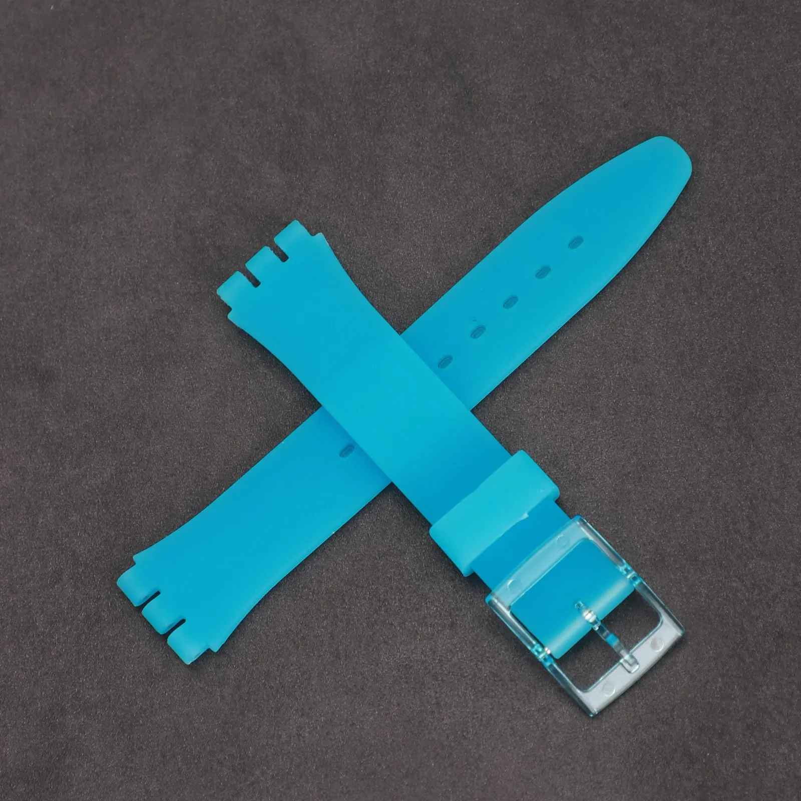 Rihahisy Cinturino in gomma siliconica per Swatch, 19mm - immagine 5