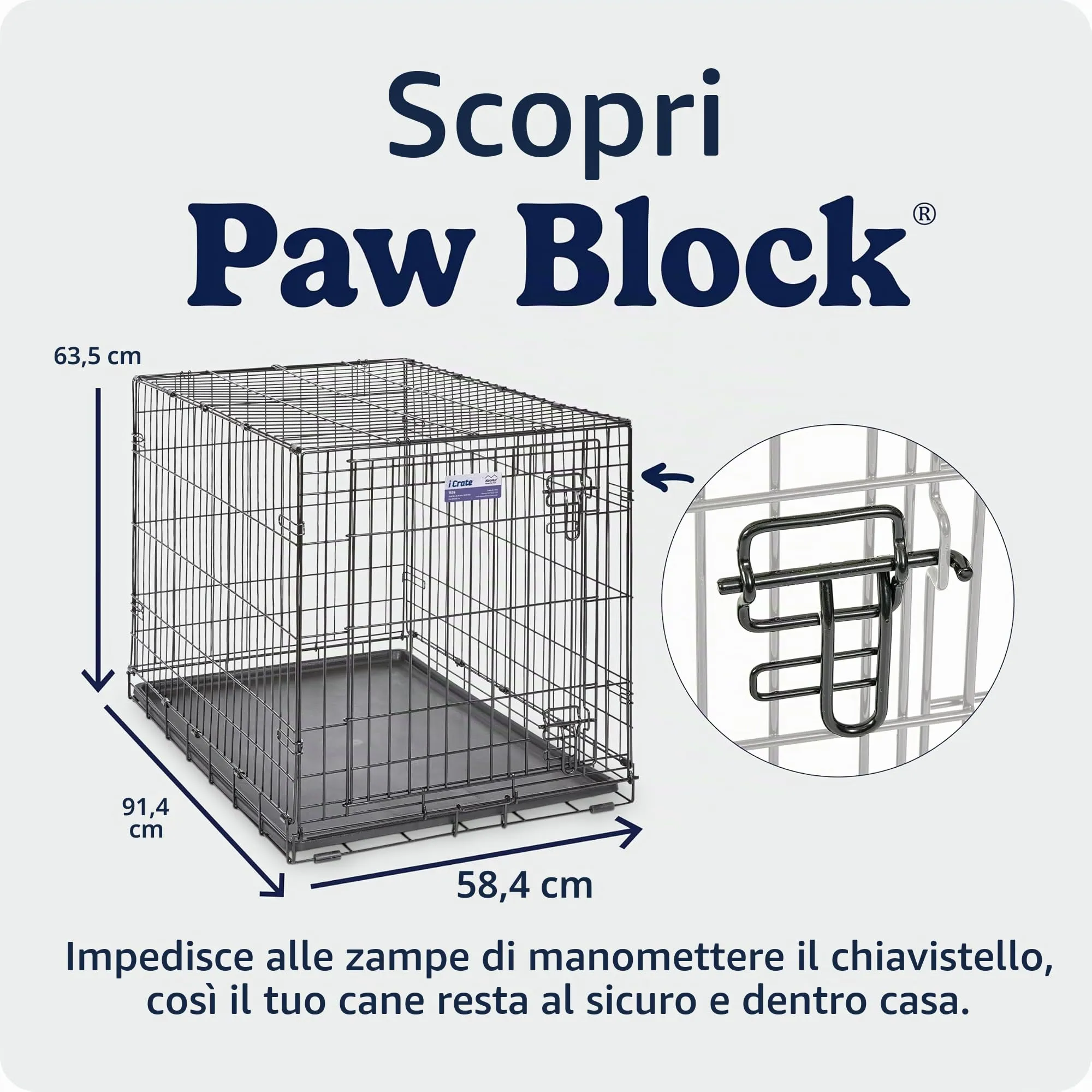 MidWest Homes for Pets iCrate Gabbia per cani a due porte, 90,42 cm, Nero, Modello 1536DDU - immagine 5
