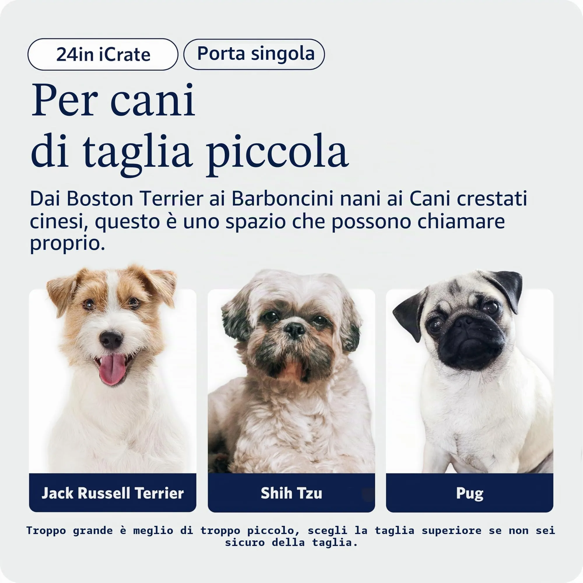 MidWest Homes for Pets iCrate Gabbia per cani, porta singola, 60,96 cm, nero, mod. 1524 - immagine 2