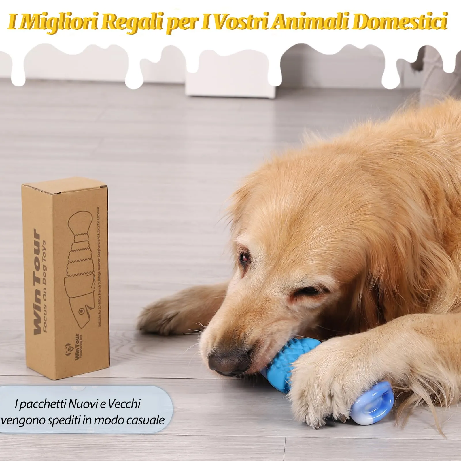 WinTour Giocattoli per cani resistenti a forma di squalo con squittio, per razze medie e grandi, Blu - immagine 7