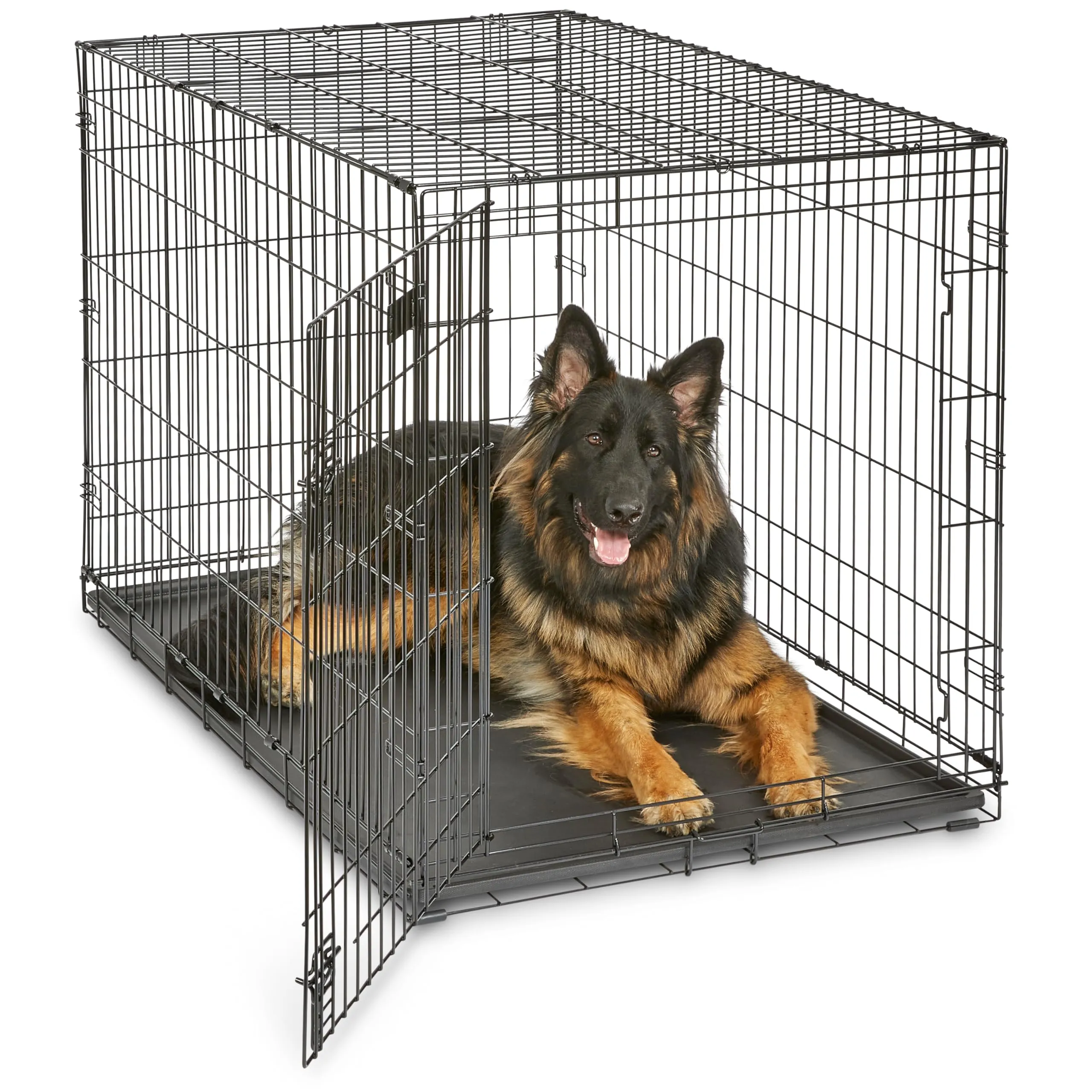 MidWest Homes for Pets iCrate Gabbia per cani a porta singola, 121,92 cm, Nero, mod. 1548DDU - immagine 1