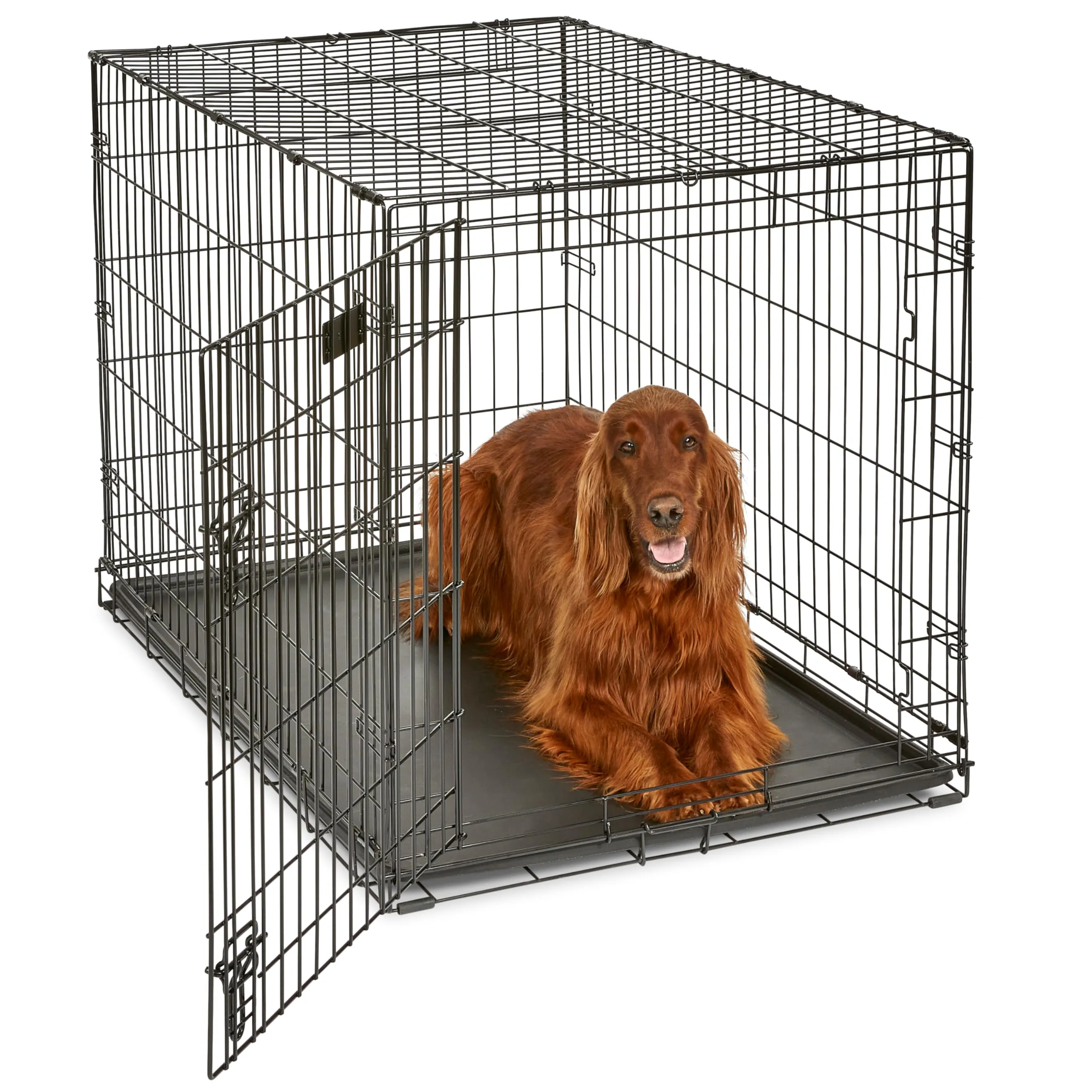 MidWest Homes for Pets iCrate Gabbia per cani a porta singola, 106,68 cm, nero, mod. 1542DDU - immagine 2