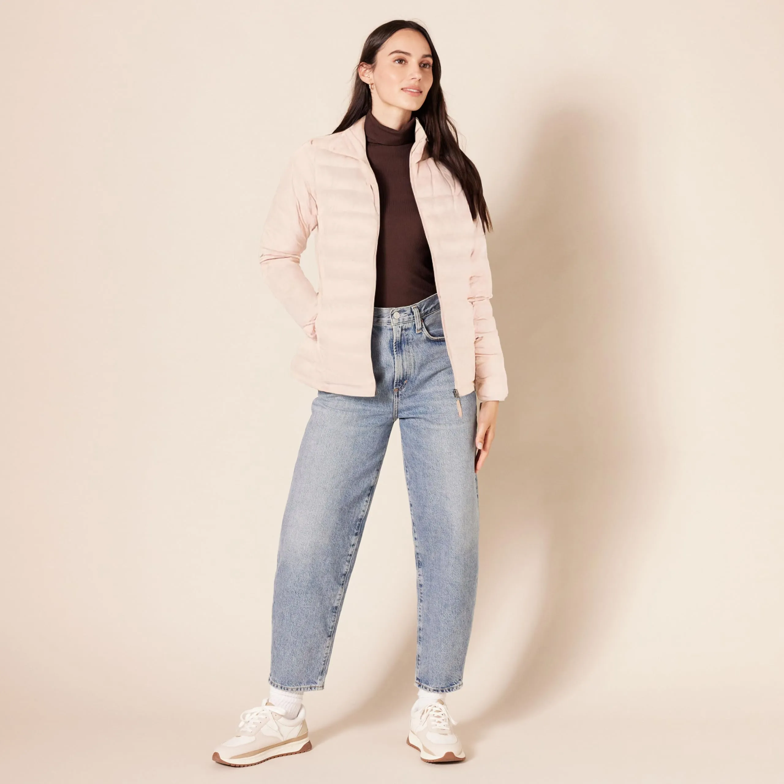 Amazon Essentials Piumino leggero resistente all'acqua ripiegabile Donna, Rosato, XS - immagine 4