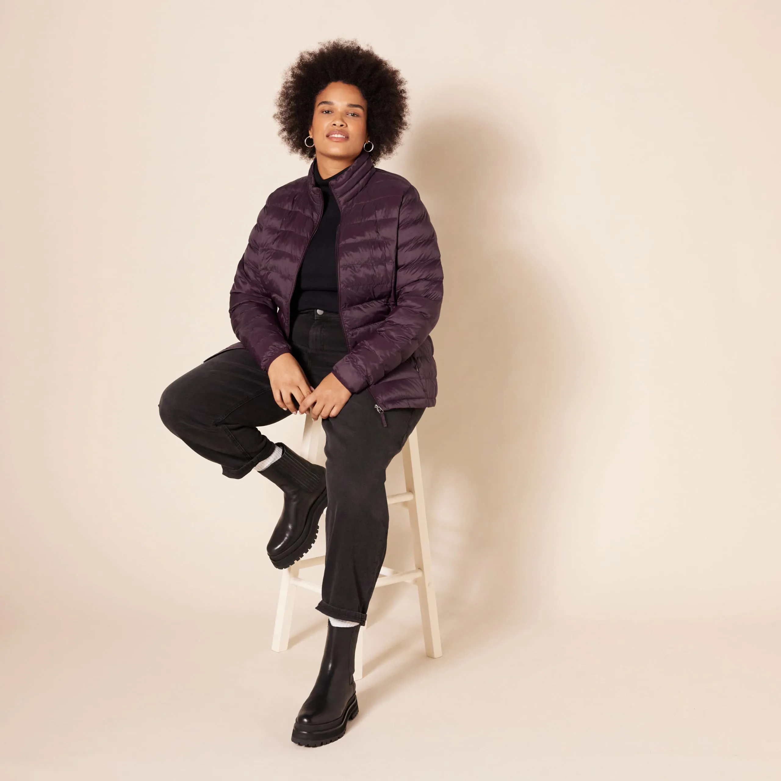 Amazon Essentials Piumino Leggero Resistente all'Acqua Ripiegabile Donna, Bordeaux, L - immagine 8