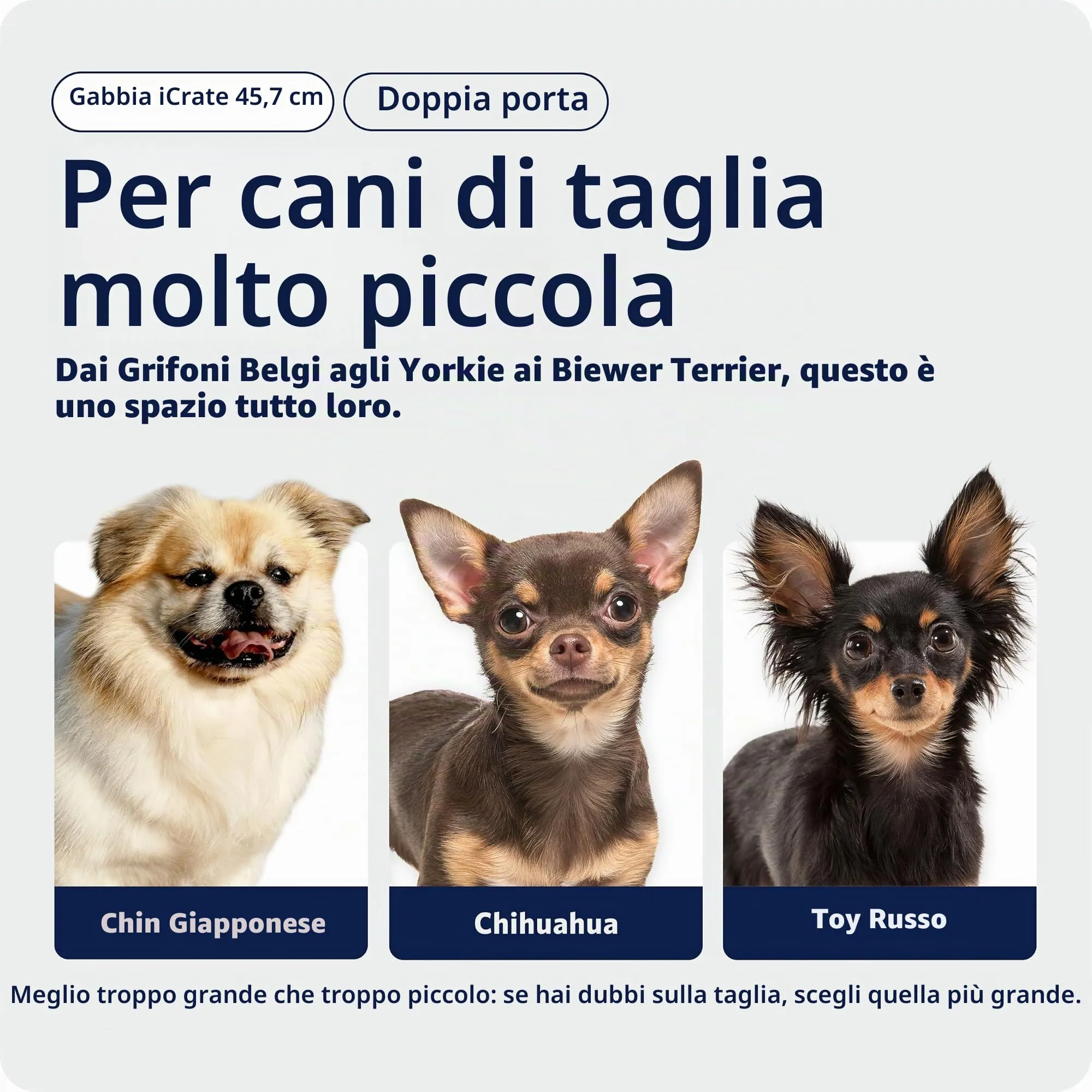 MidWest Homes for Pets iCrate Gabbia per cani a porta doppia, 45,72 cm, Nero, Modello 1518DD - immagine 3