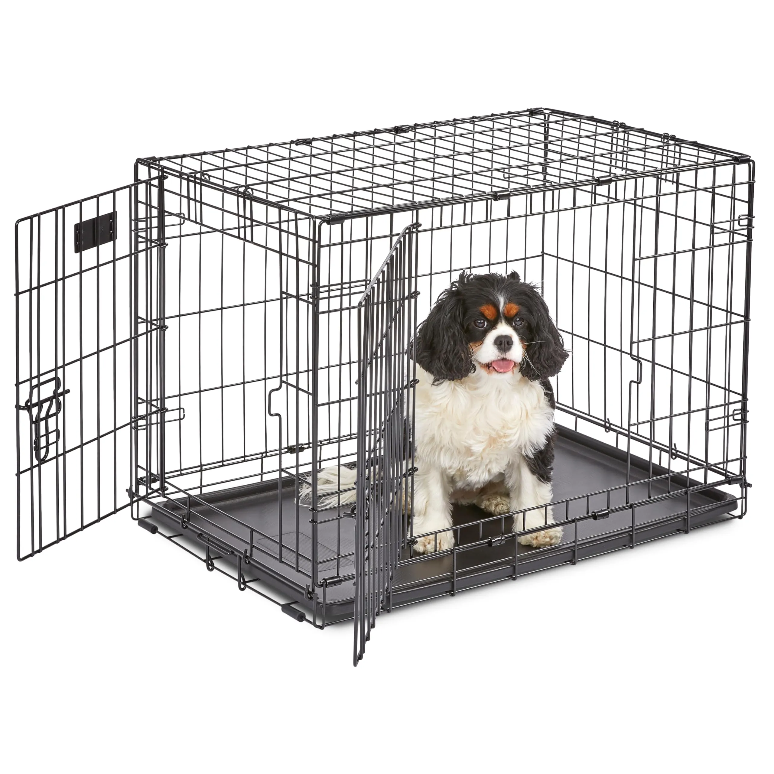 MidWest Homes for Pets iCrate Gabbia per cani a due porte, 76,2 cm, nero, modello 1530 - immagine 1
