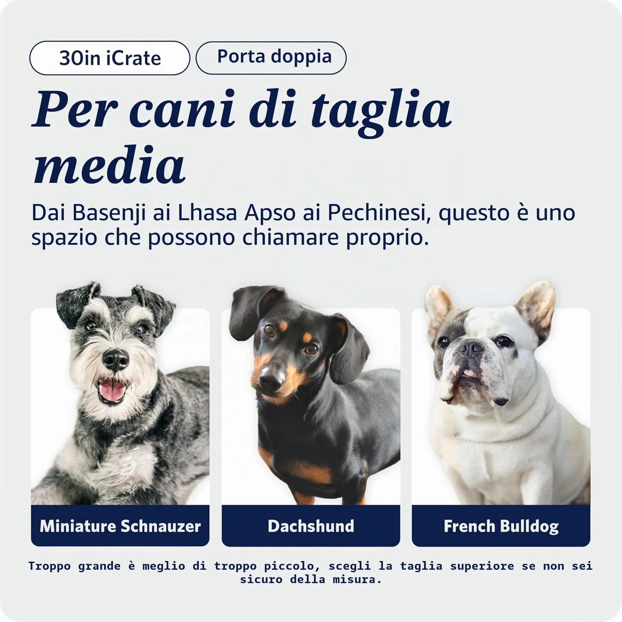 MidWest Homes for Pets iCrate Gabbia per cani a due porte, 76,2 cm, nero, modello 1530 - immagine 2