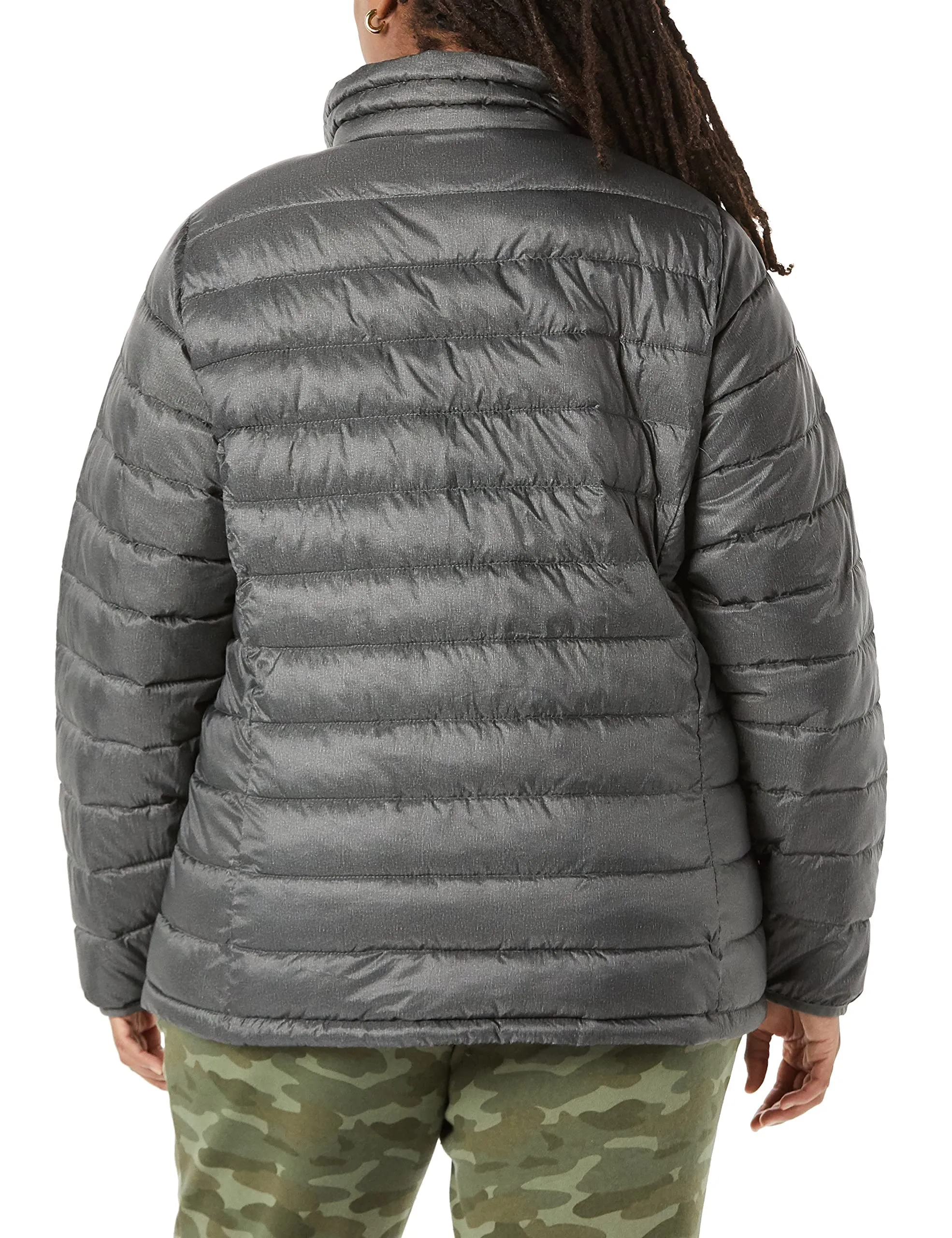 Amazon Essentials Piumino Leggero Resistente all'Acqua Ripiegabile Donna, Carbone Puntinato, XL - immagine 7