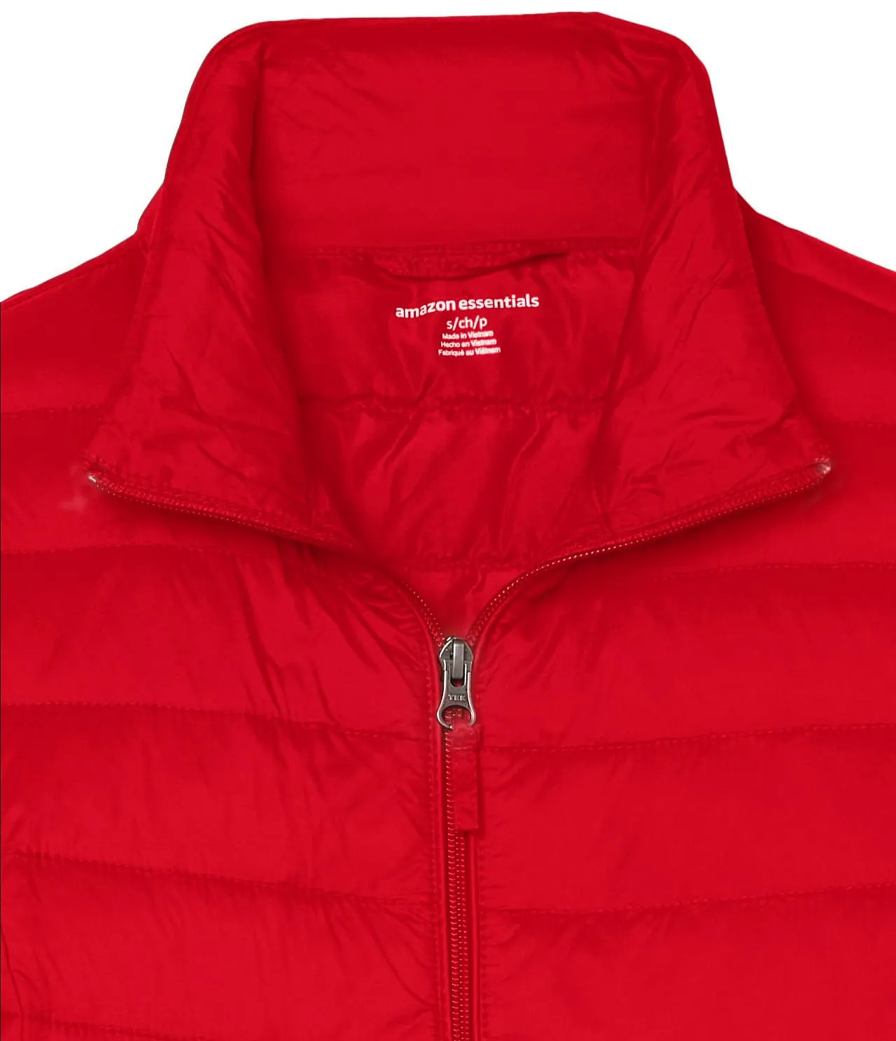 Amazon Essentials Piumino leggero resistente all'acqua ripiegabile Donna, Rosso Papavero Brillante, L - immagine 8
