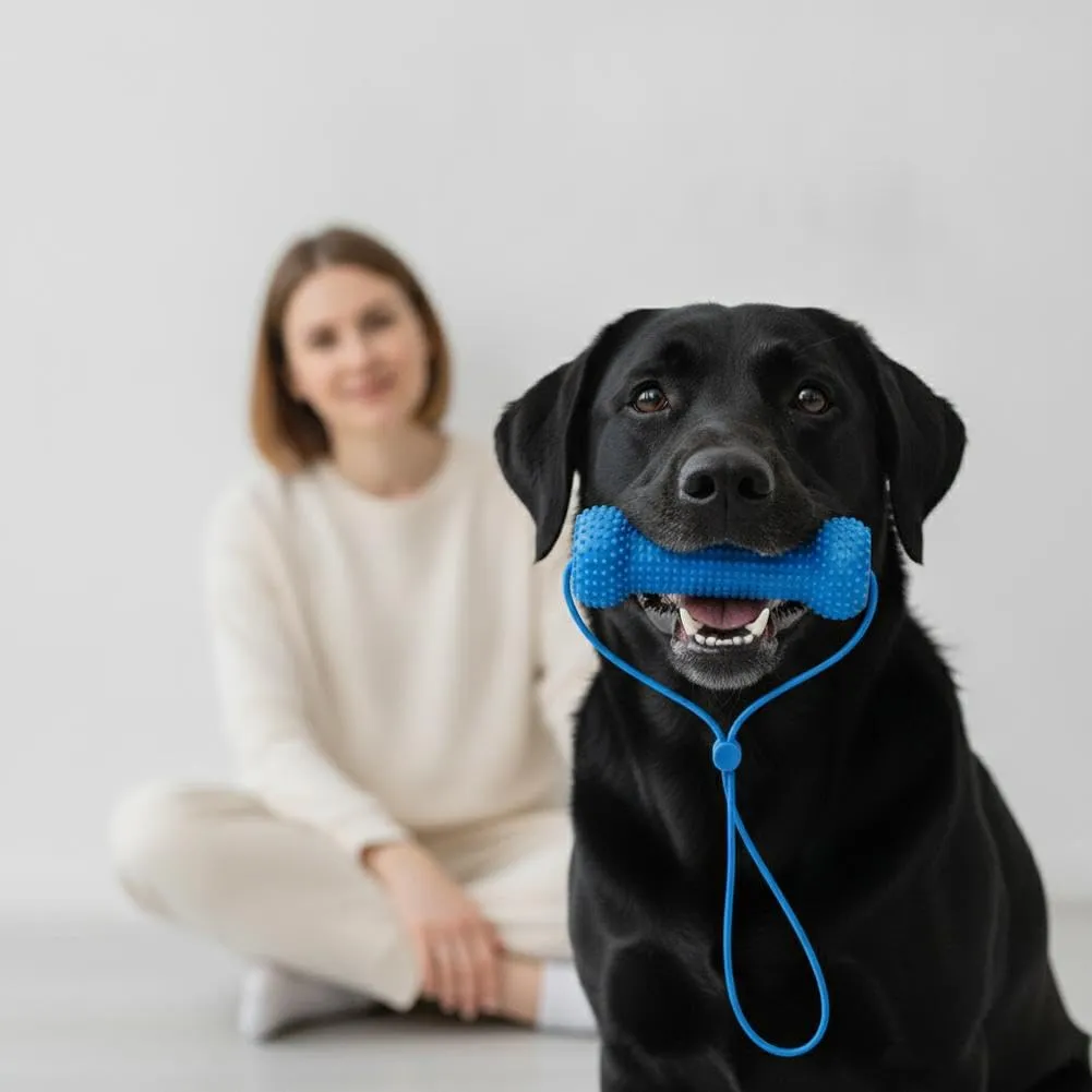 Strumento di pulizia dentale per cani a doppia azione, giocattolo da masticare per la cura orale degli animali domestici - immagine 6
