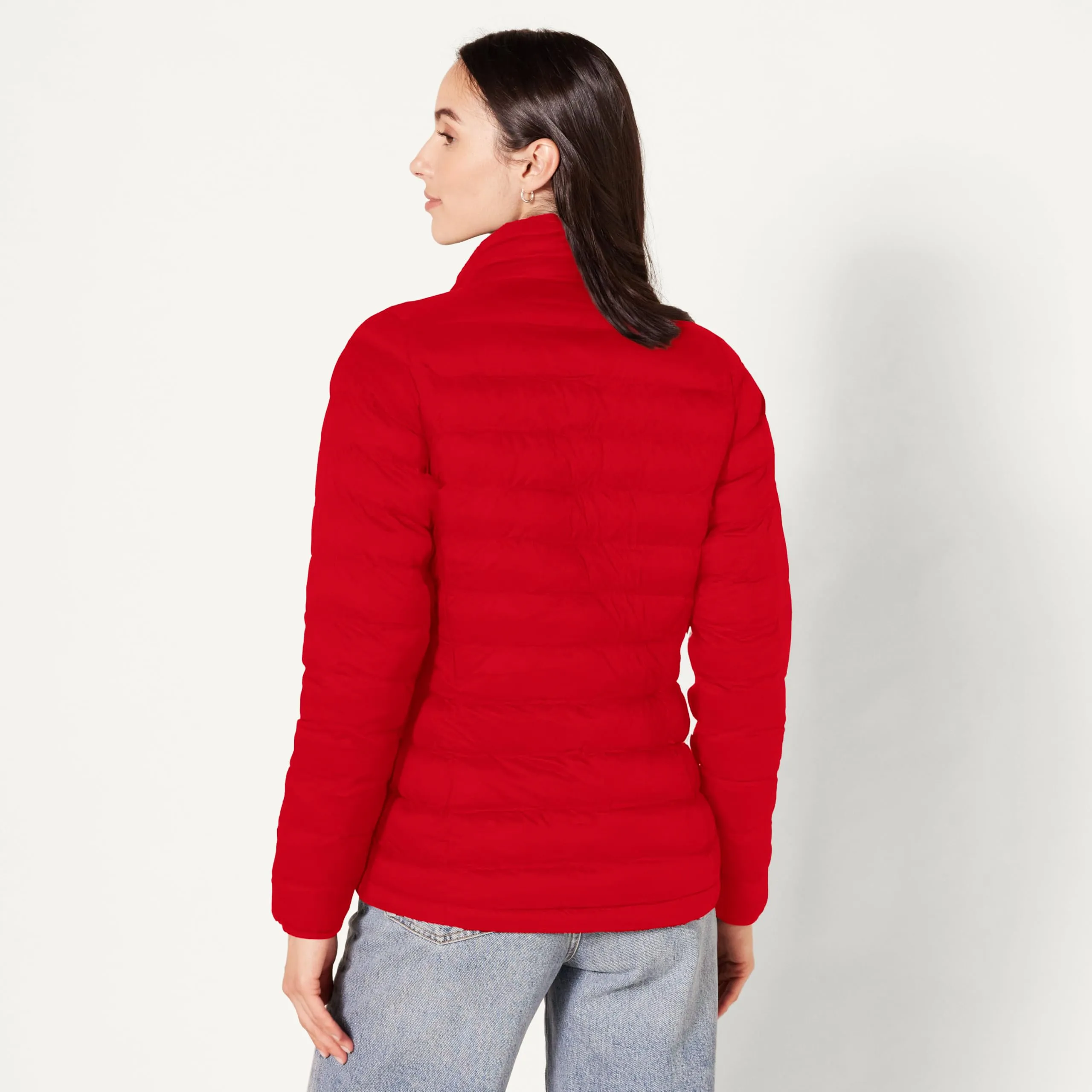 Amazon Essentials Piumino Leggero Resistente all'Acqua Ripiegabile Donna, Rosso Papavero Brillante, XS - immagine 2