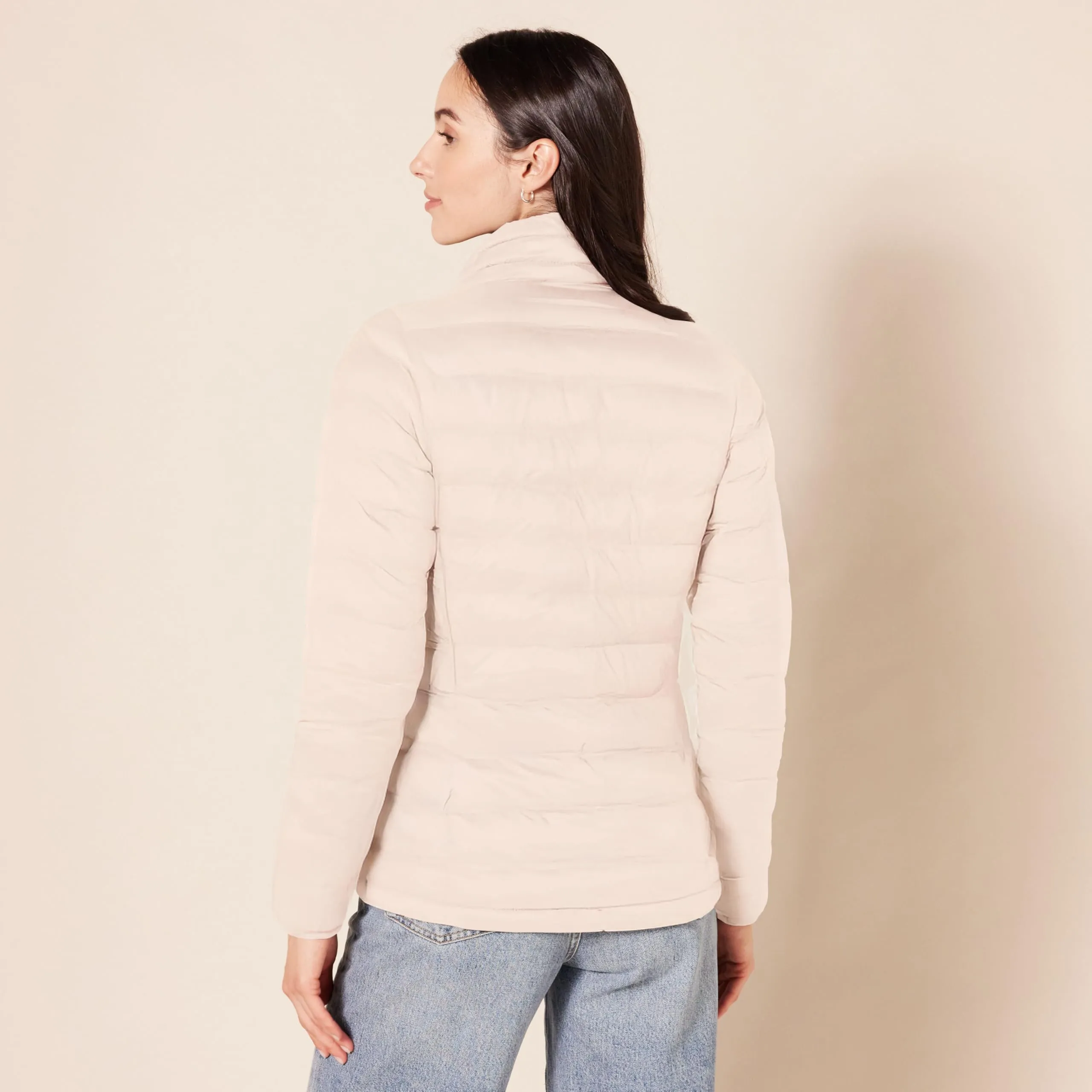 Amazon Essentials Piumino leggero resistente all'acqua ripiegabile Donna, Rosato, S - immagine 2
