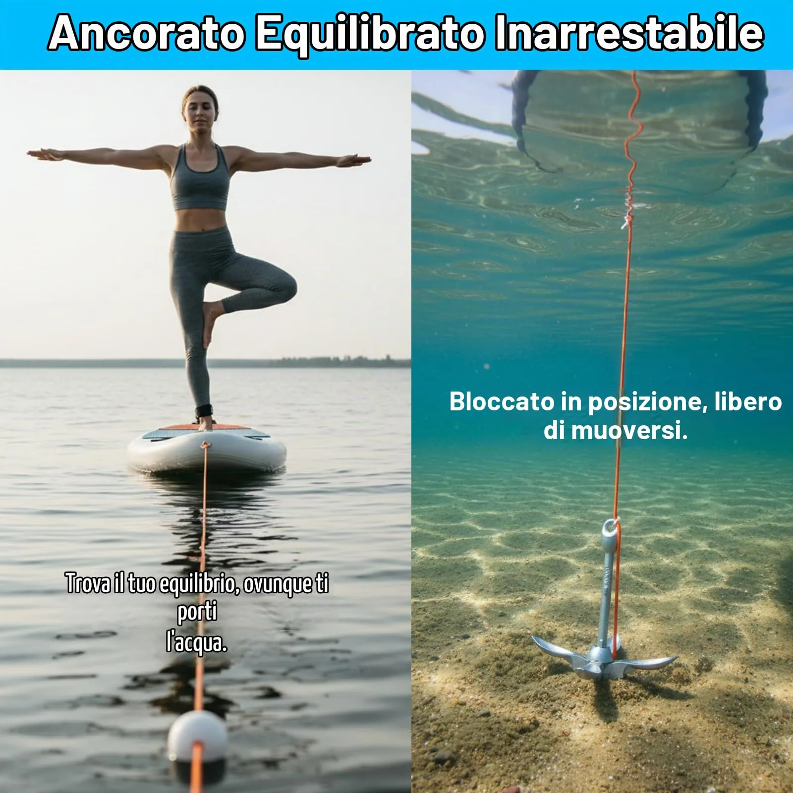 BeGrit Ancora Pieghevole per SUP, Kayak, Canoe e Gommoni, 1,5kg, Acciaio al Carbonio con Cima da 10m, Boa e Borsa di Stoccaggio - immagine 6
