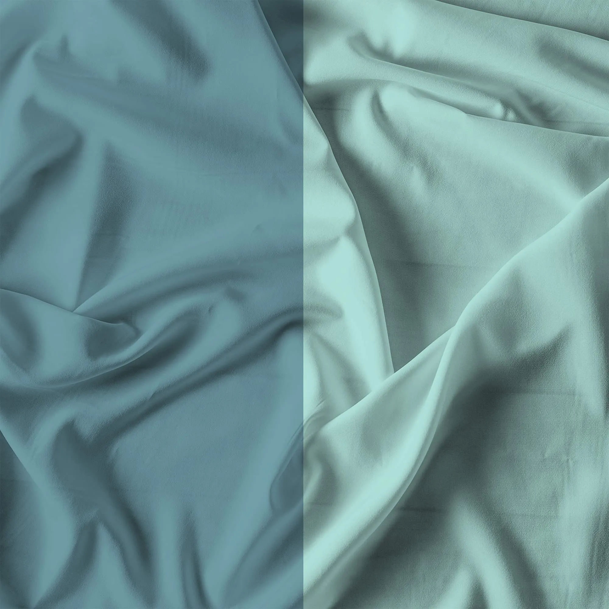 Italian Bed Linen Set Copripiumino 100% Cotone, 200x200 cm, Piazza e Mezza, Ottanio/Acqua - immagine 12