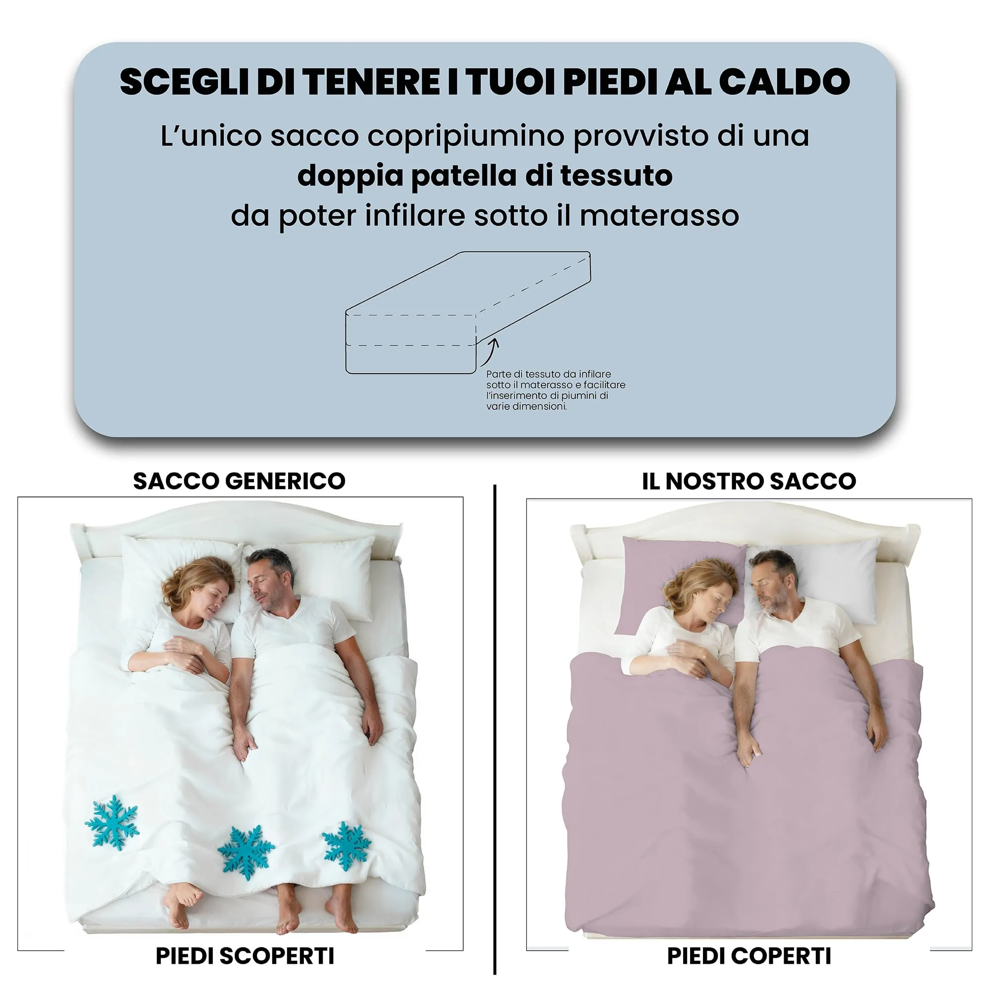 Italian Bed Linen Set Copripiumino 100% Cotone, Singolo, 150x200 cm, Rosa Antico/Grigio Chiaro - immagine 6