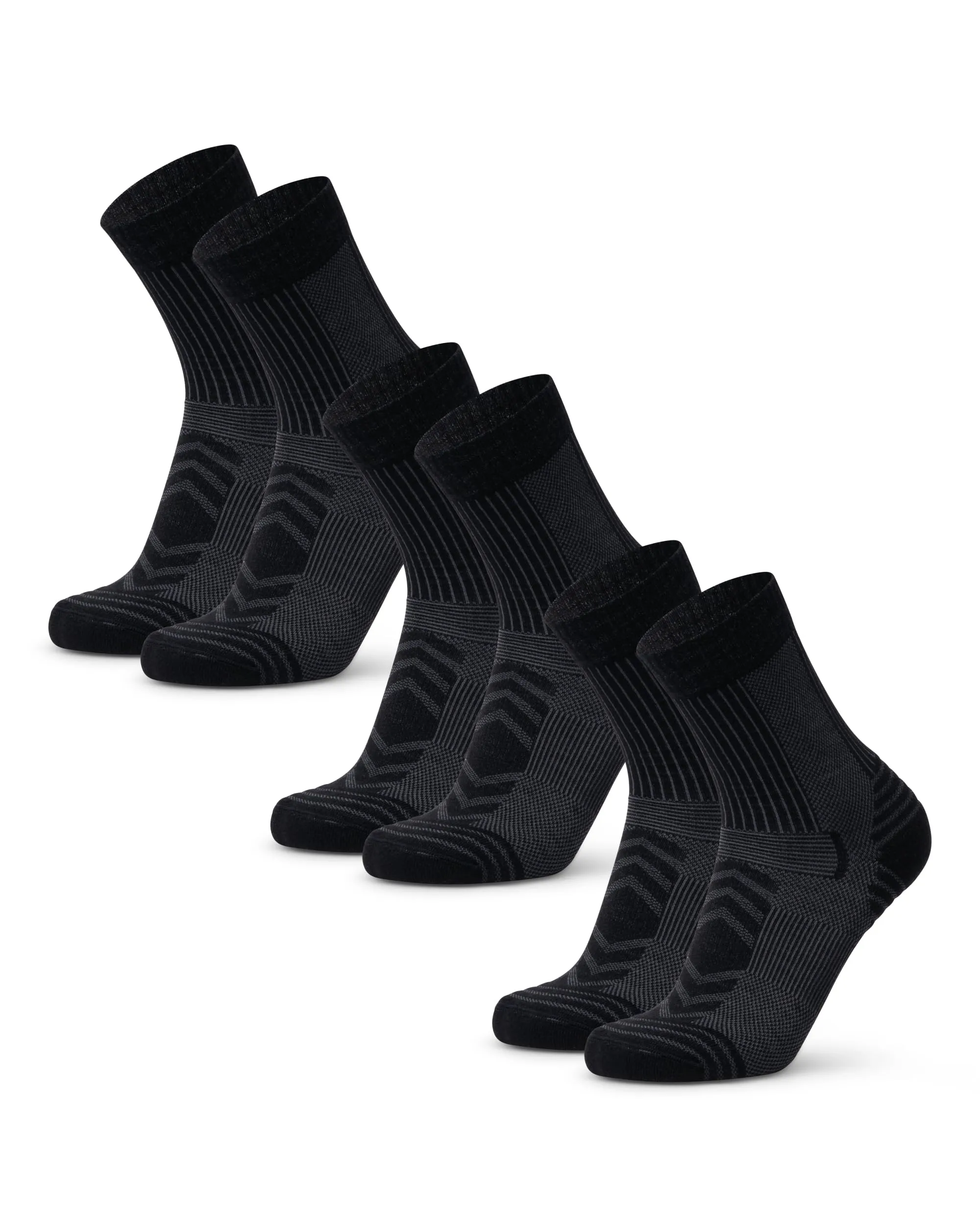 Danish Endurance Calze Trekking Leggere, 3 Paia, Nero, 43-47 - immagine 1