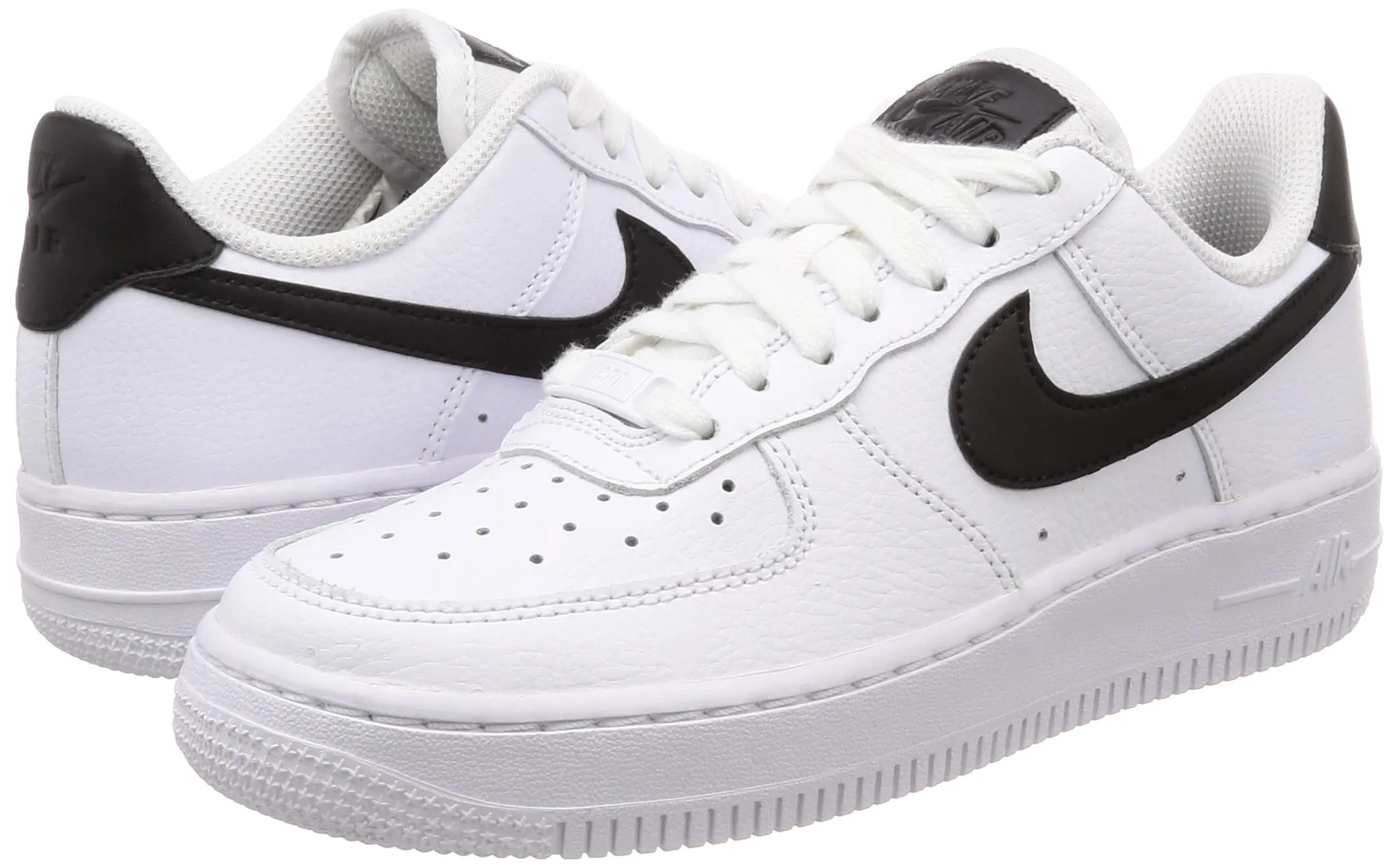 Nike Women's Air Force 1 '07 Basketball Shoes, White White Black, 36 EU - immagine 7
