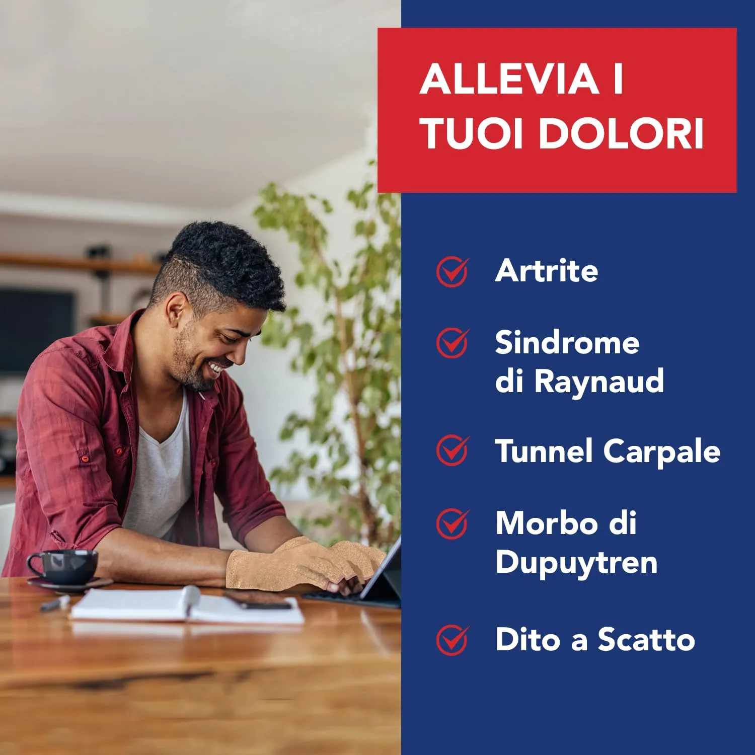 Dr. Arthritis Tutore Polso a Compressione Guanti Senza Dita per Artrosi e Tunnel Carpale (Beige, Taglia S, 1 Paio) - immagine 6