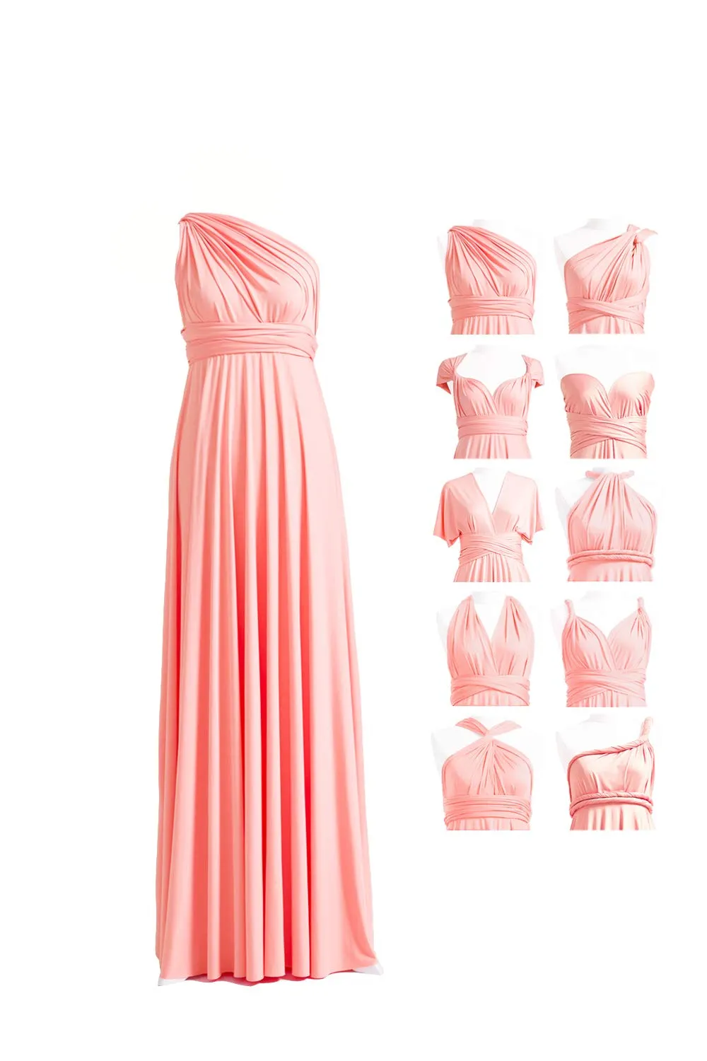 72styles Abito Cerimonia Donna Elegante Infinity Damigella d'Onore - immagine 1