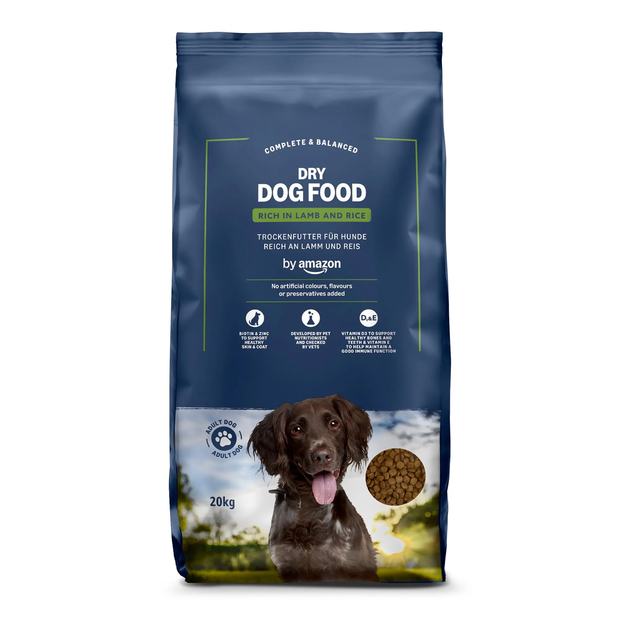 by Amazon Alimento secco completo per cani adulti agnello e riso, 20 kg - immagine 1