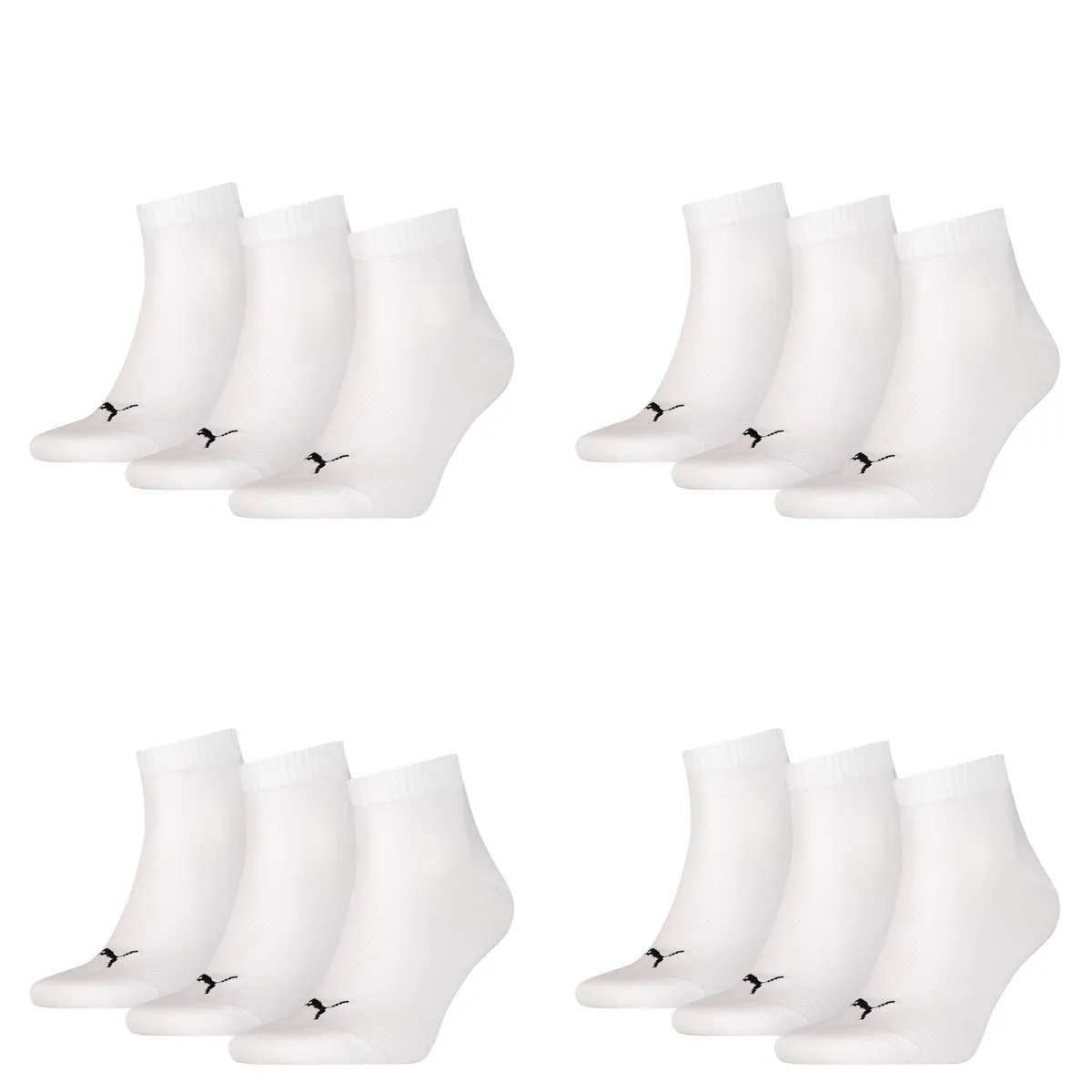 Puma Unisex Sport Cush Crew Socks, White, 39/42, 9-Pack - immagine 1
