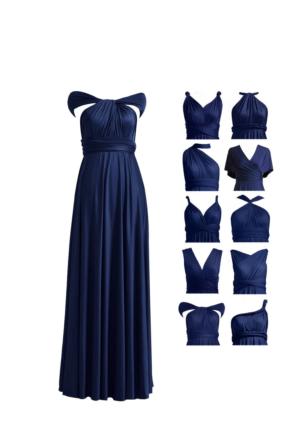 72styles Abito Cerimonia Donna Vestito Elegante Infinity Damigella d'Onore - immagine 1