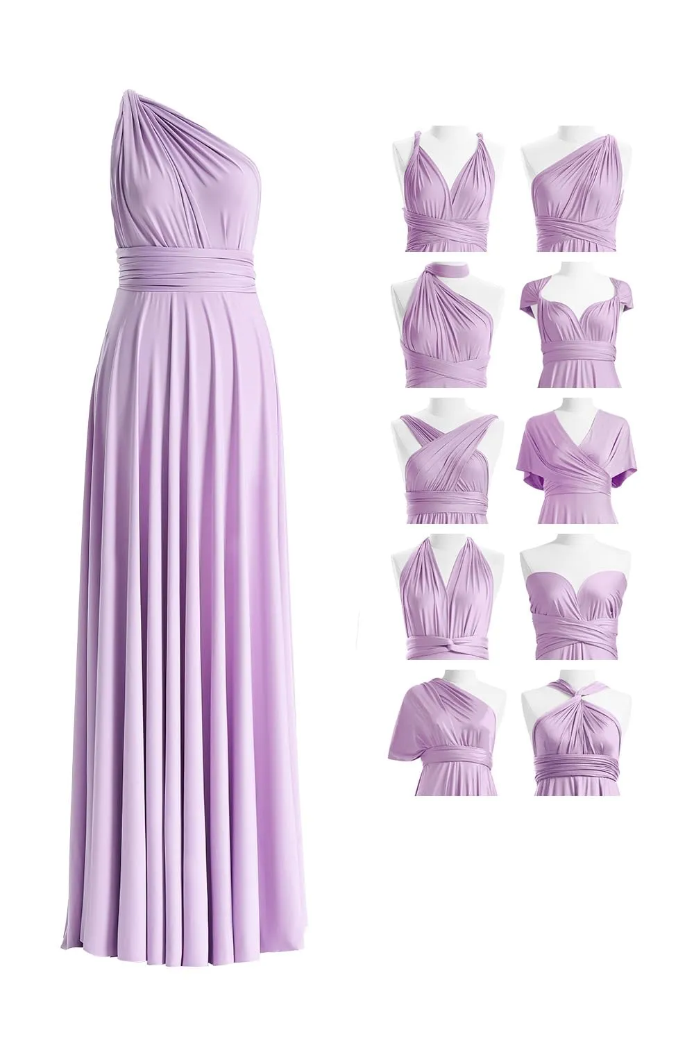 72styles Abito Cerimonia Donna Vestito Elegante Infinity Damigella d'Onore - immagine 1