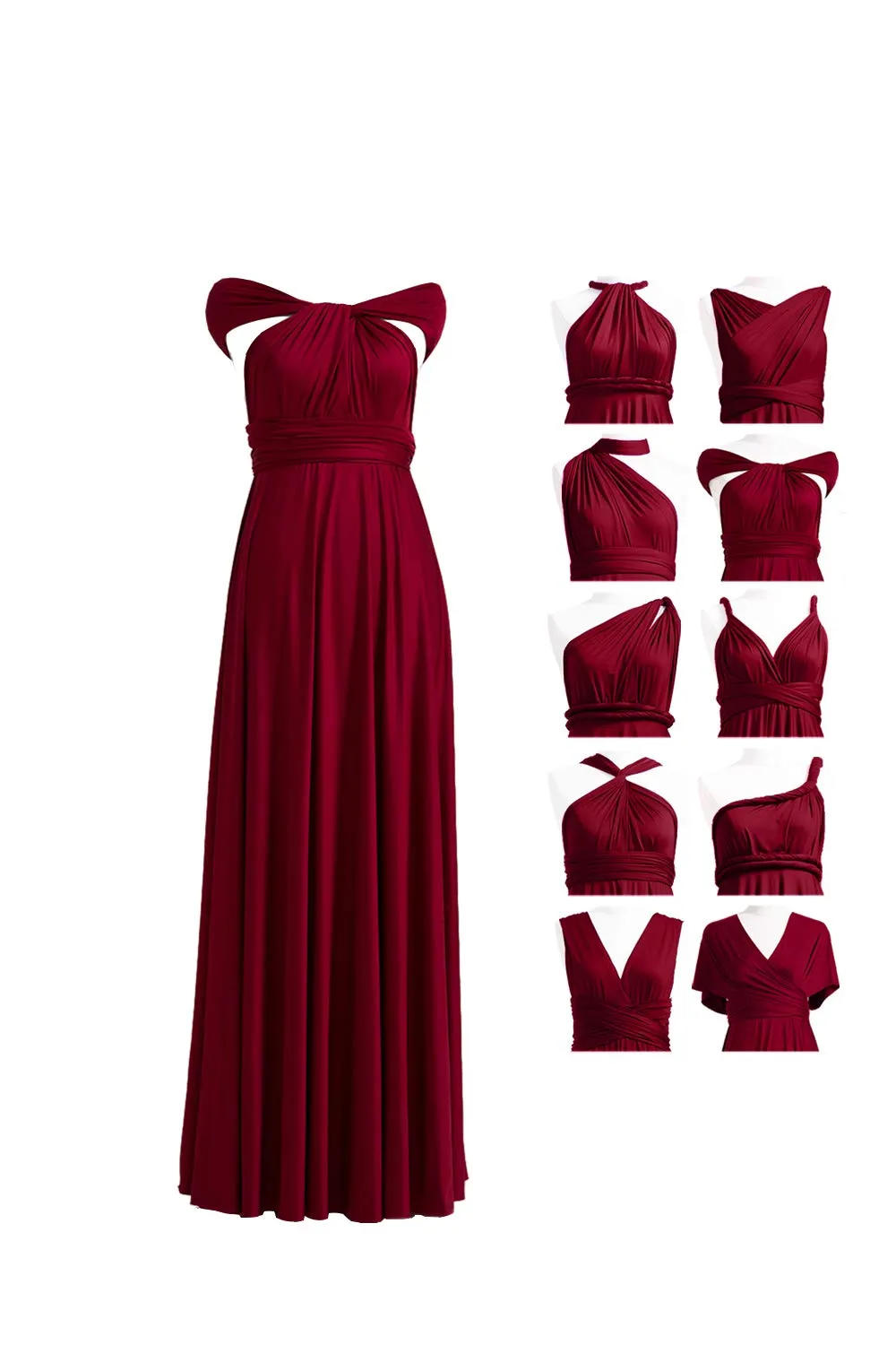 72styles Abito Cerimonia Donna Vestito Elegante Infinity Damigella d'Onore - immagine 1