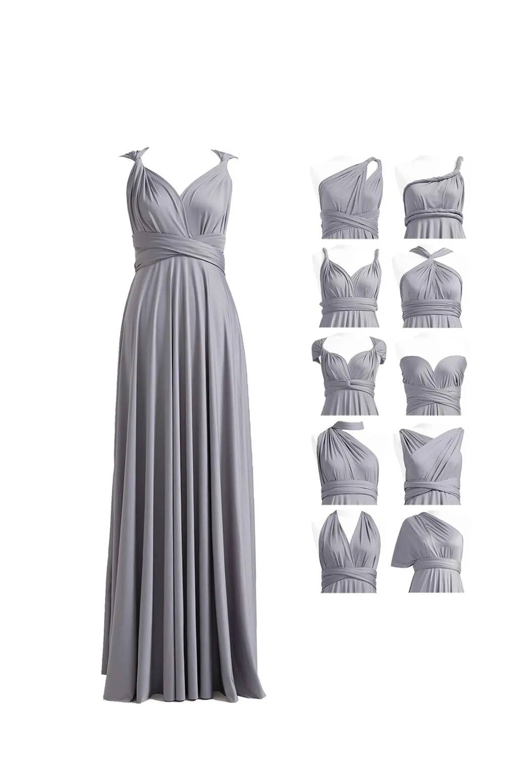72styles Abito Cerimonia Donna Vestito Elegante Infinity Damigella d'Onore - immagine 1
