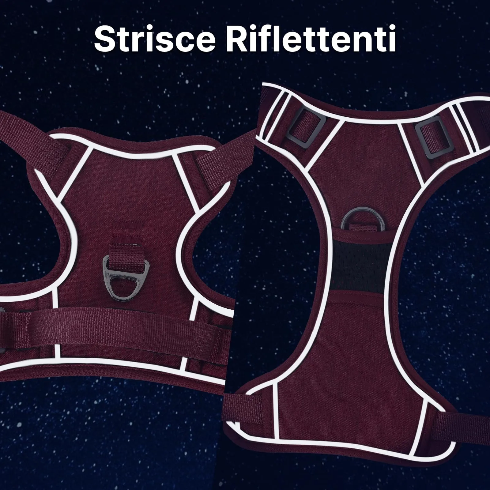 COMSLE Pettorina Anti Tiro per Cani, Riflettente, Traspirante e Regolabile, Rosso, L - immagine 6